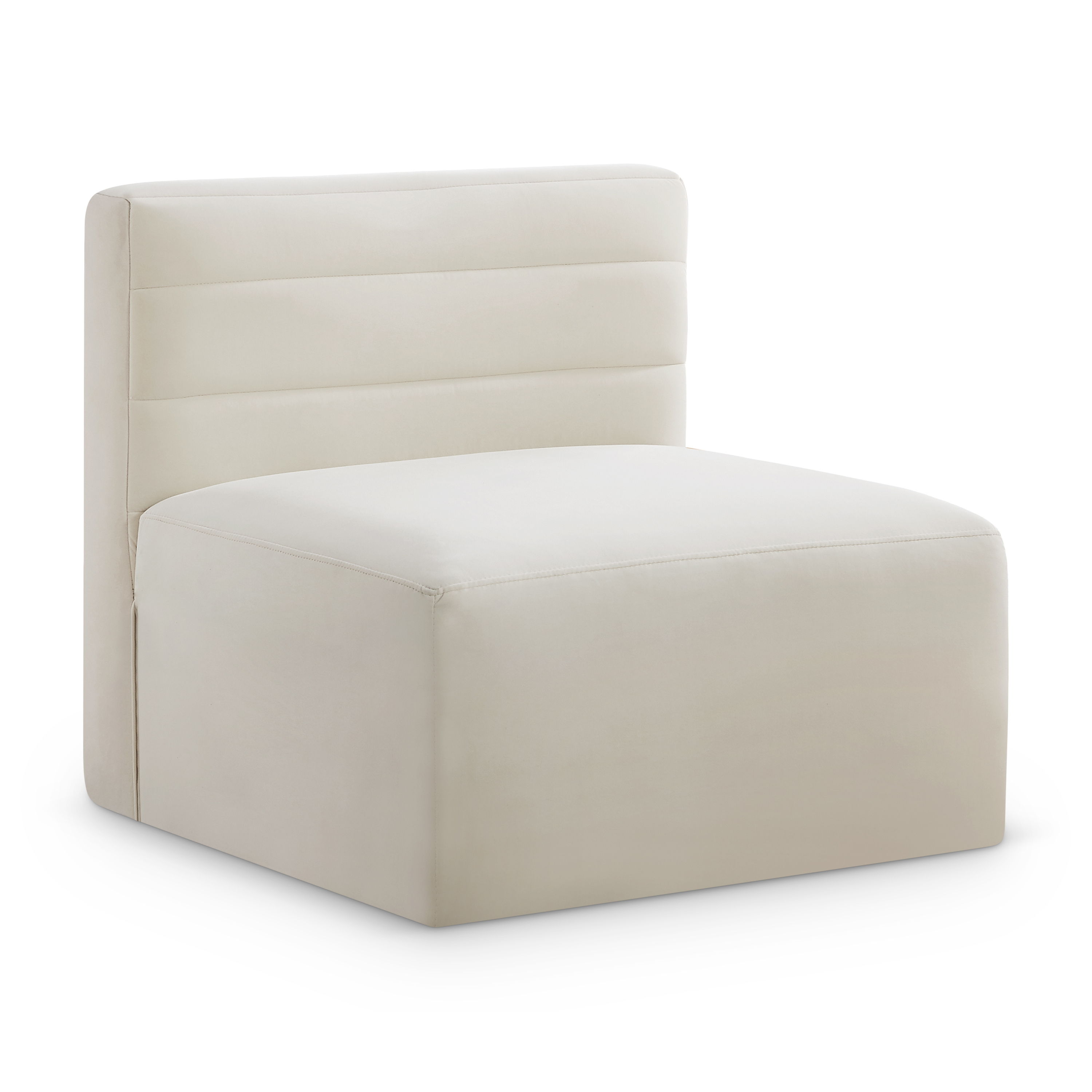 Quincy - Modular Armless Chair - Cream