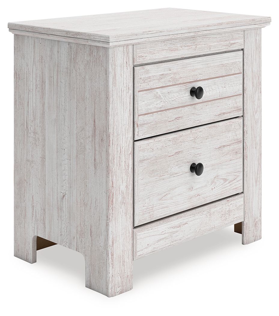 Makidern - Two Drawer Night Stand - Whitewash