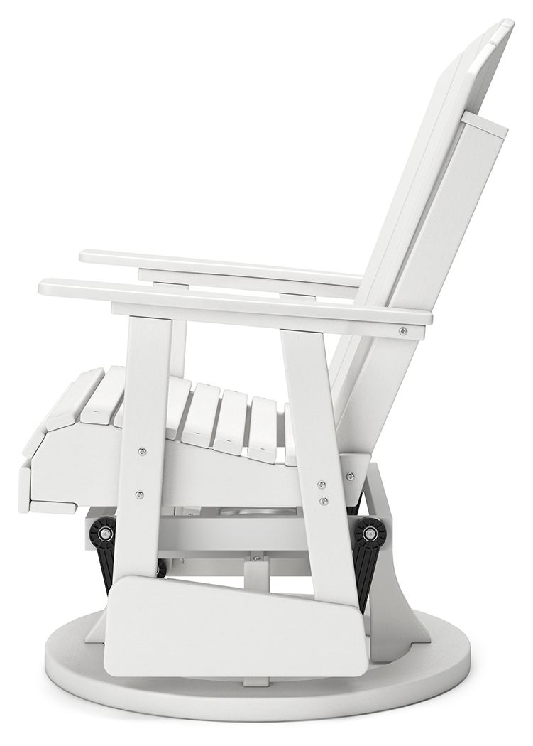 Ashley Furniture Hyland Wave - Swivel Glider Chair - White - Image 6