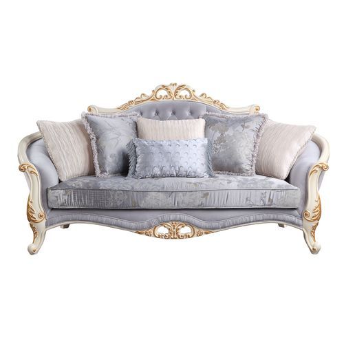 Galelvith - Sofa With 6 Pillows - Gray Fabric, gray, view 2