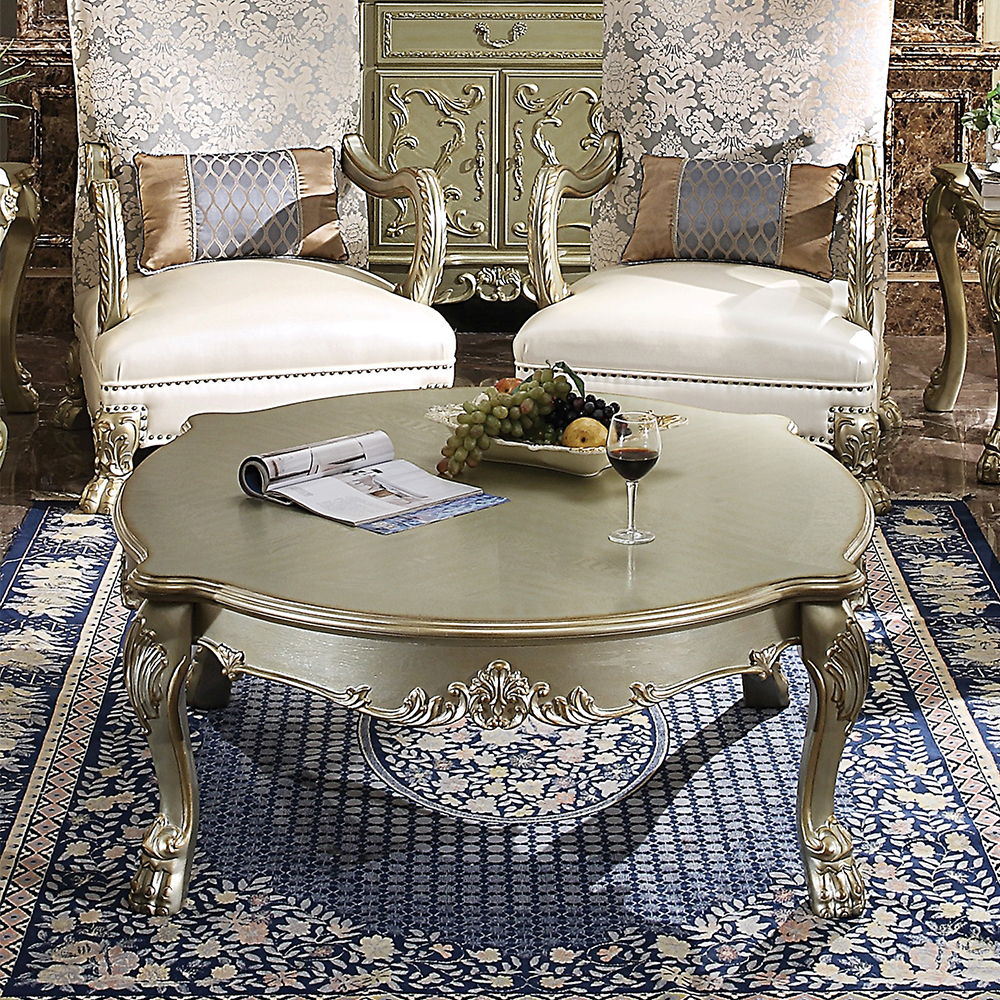 Dresden II - Coffee Table - Gold Patina & Bone, beige, view 5