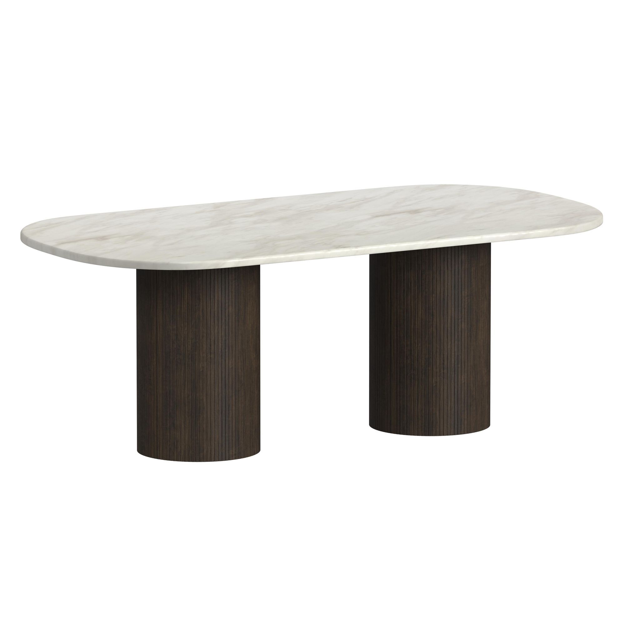 Oval Dining Table With Faux Marble Top