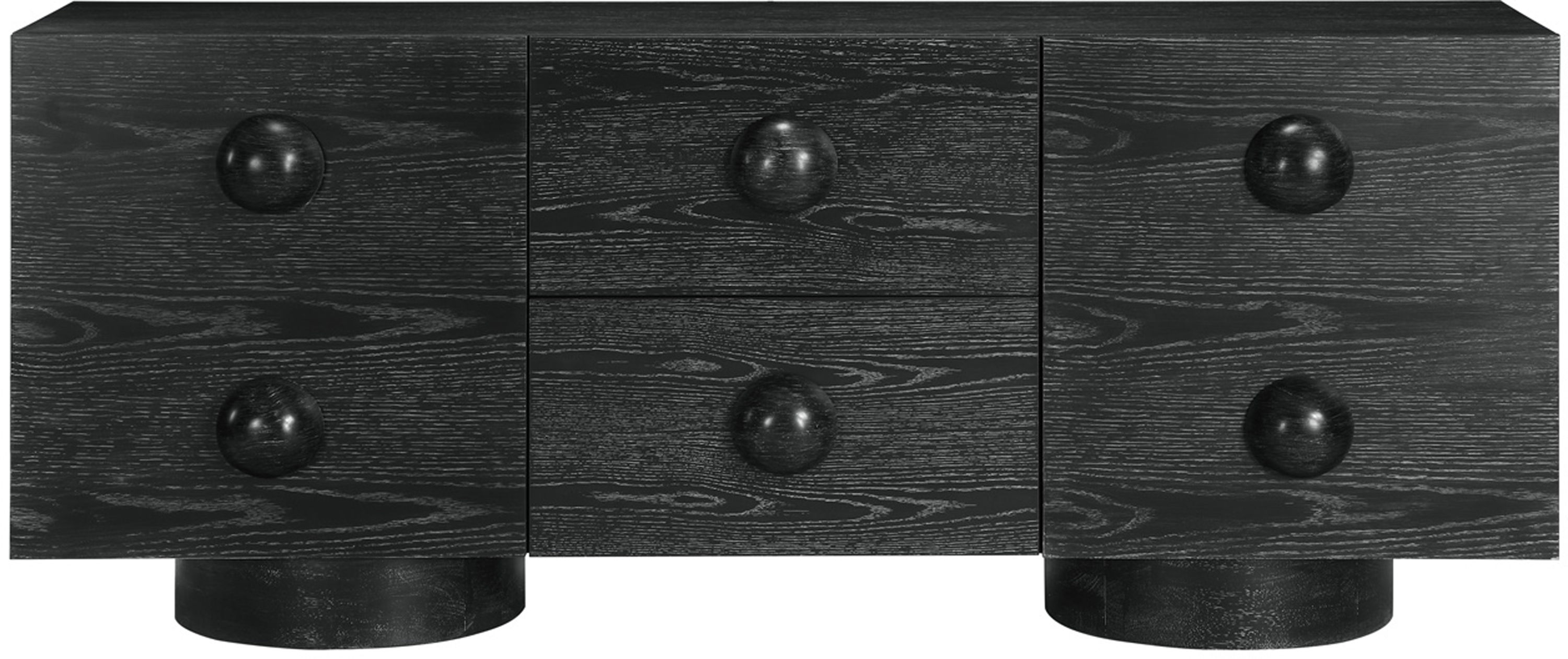 Bubble - Rubberwood with Oak Veneer Sideboard / Buffet - Black