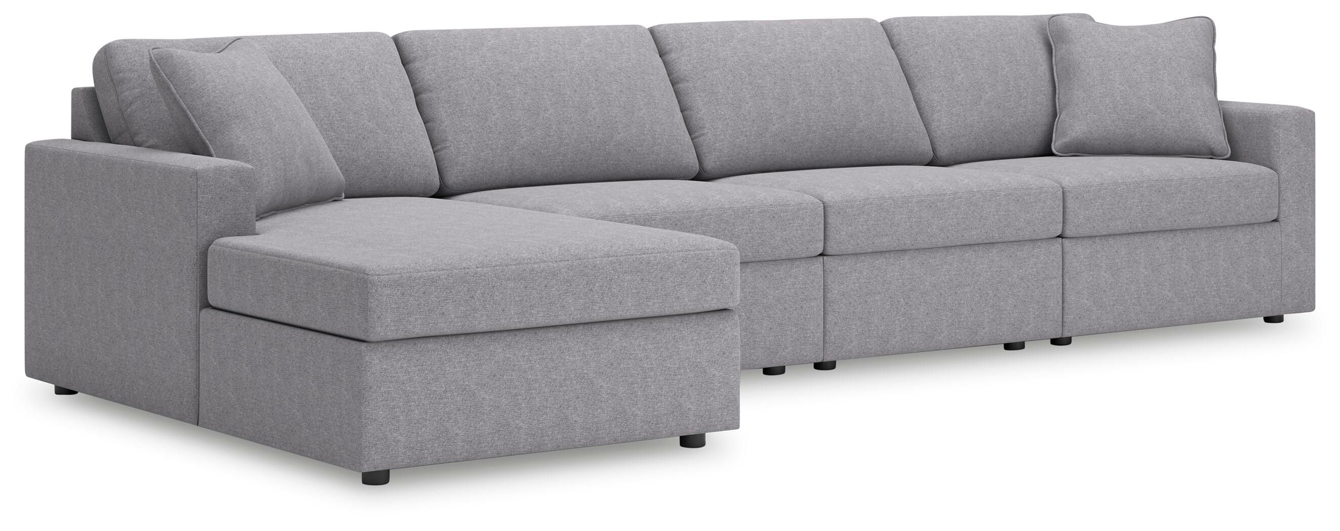 Modmax – 4-Piece Sectional With Laf Corner Chaise – Granite