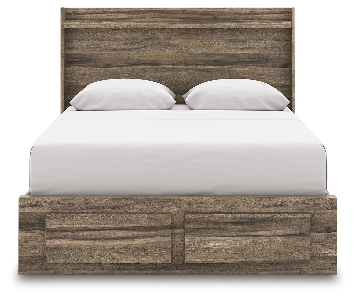 Ashley Furniture Elbrim - Queen Panel Storage Bed - Brown - Image 5