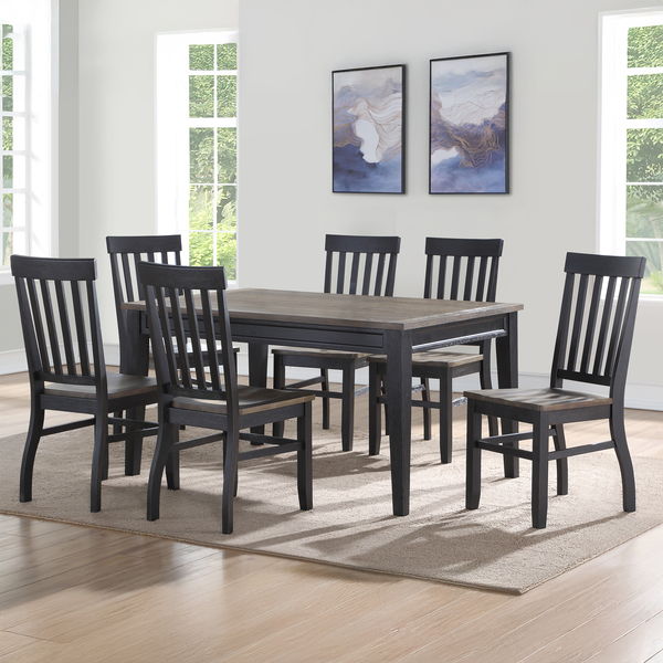 Raven - 7 Piece Dining Set - Noir