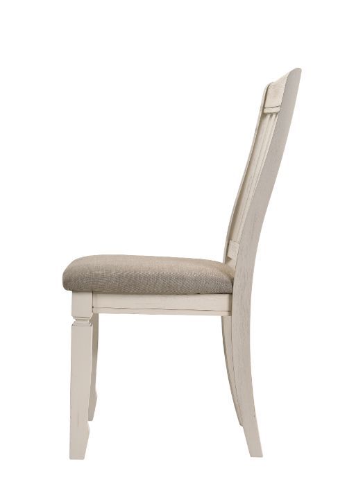 Fedele - Side Chair (Set of 2) - Tan Fabric & Cream, beige, view 3