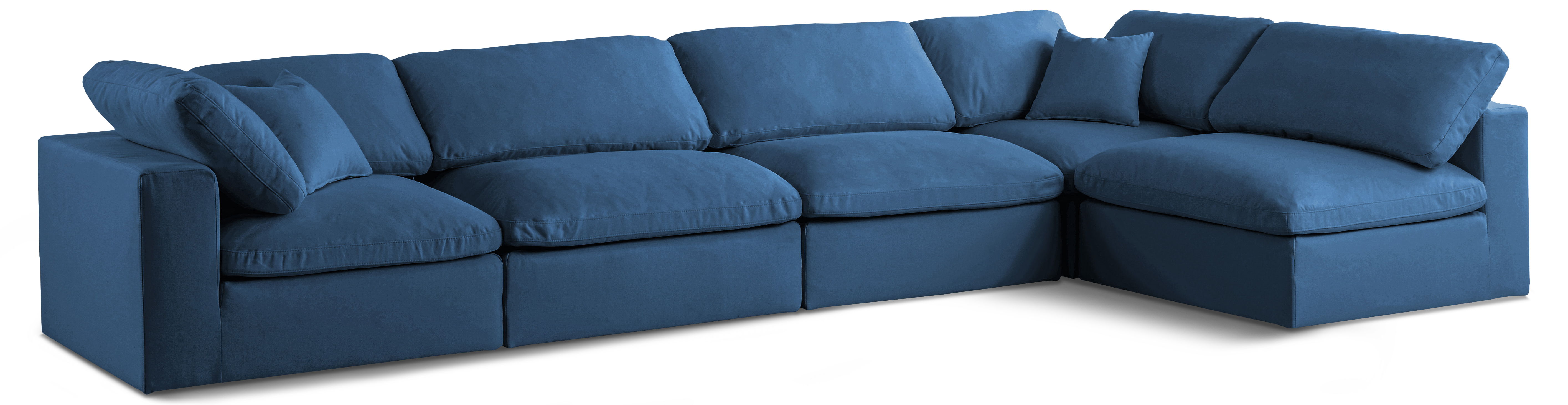 Plush - 5 Piece Modular Sectional - Navy