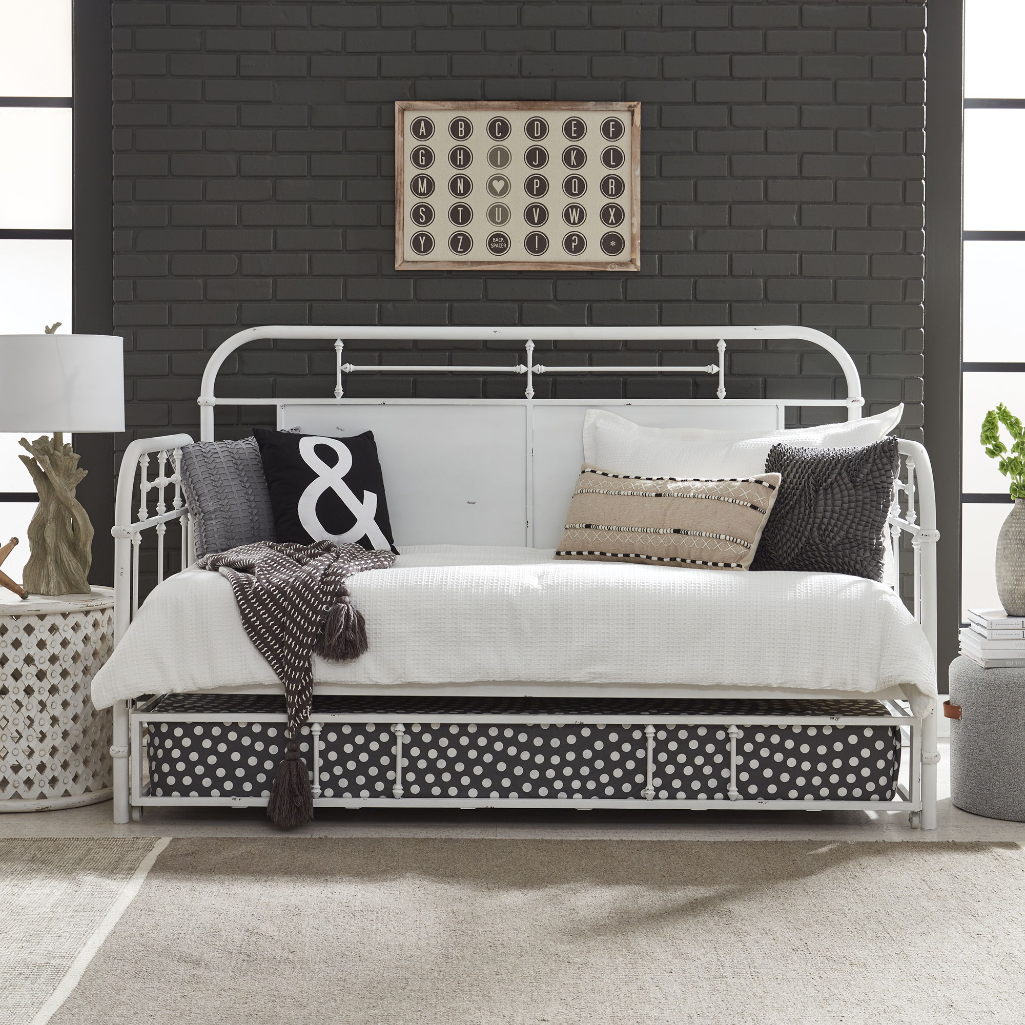 Liberty Furniture Vintage Series - Twin Metal Trundle - Antique White