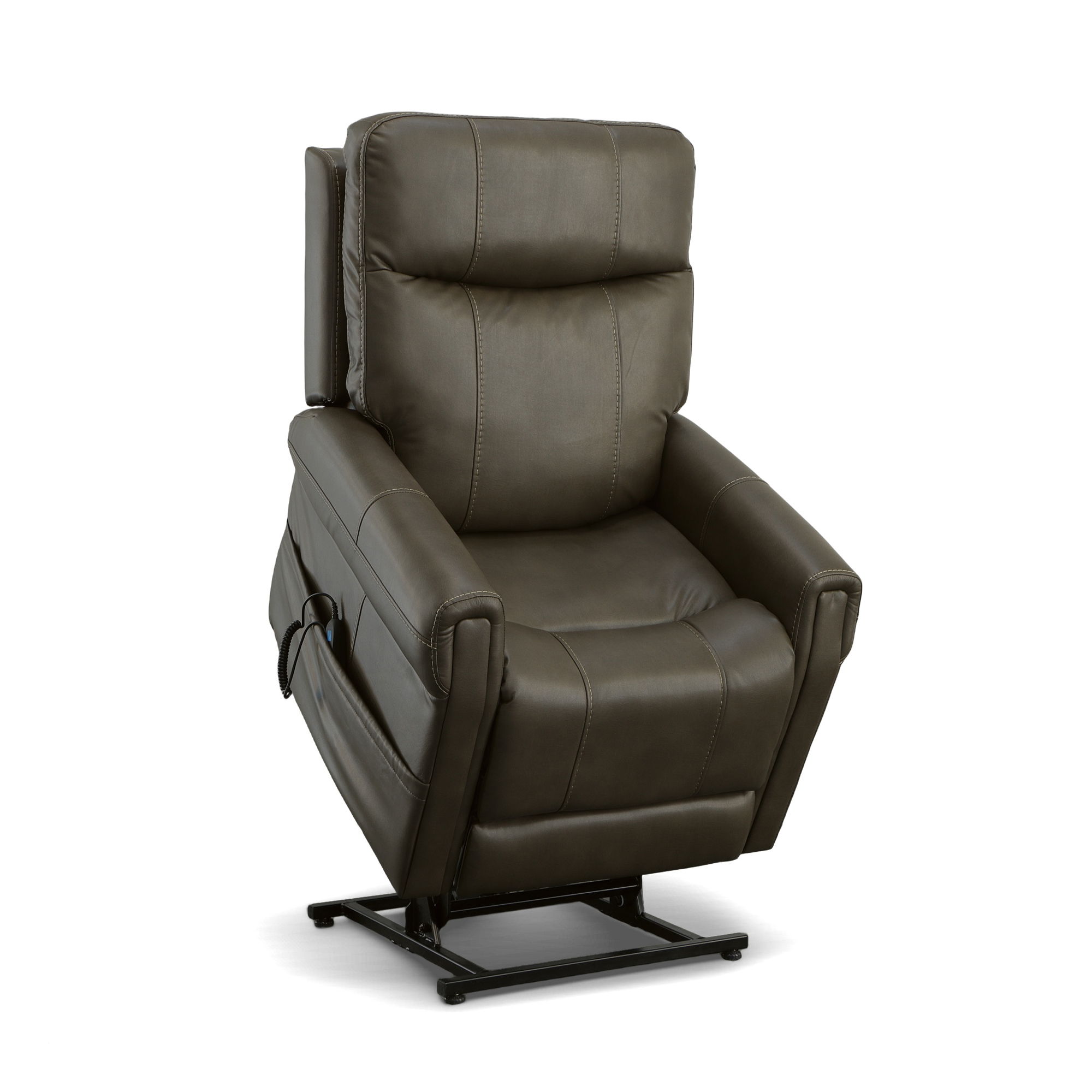 Jenkins - Power Lift Recliner With Right-Hand Control & Power Headrest - Driftwood, dark gray, view 3
