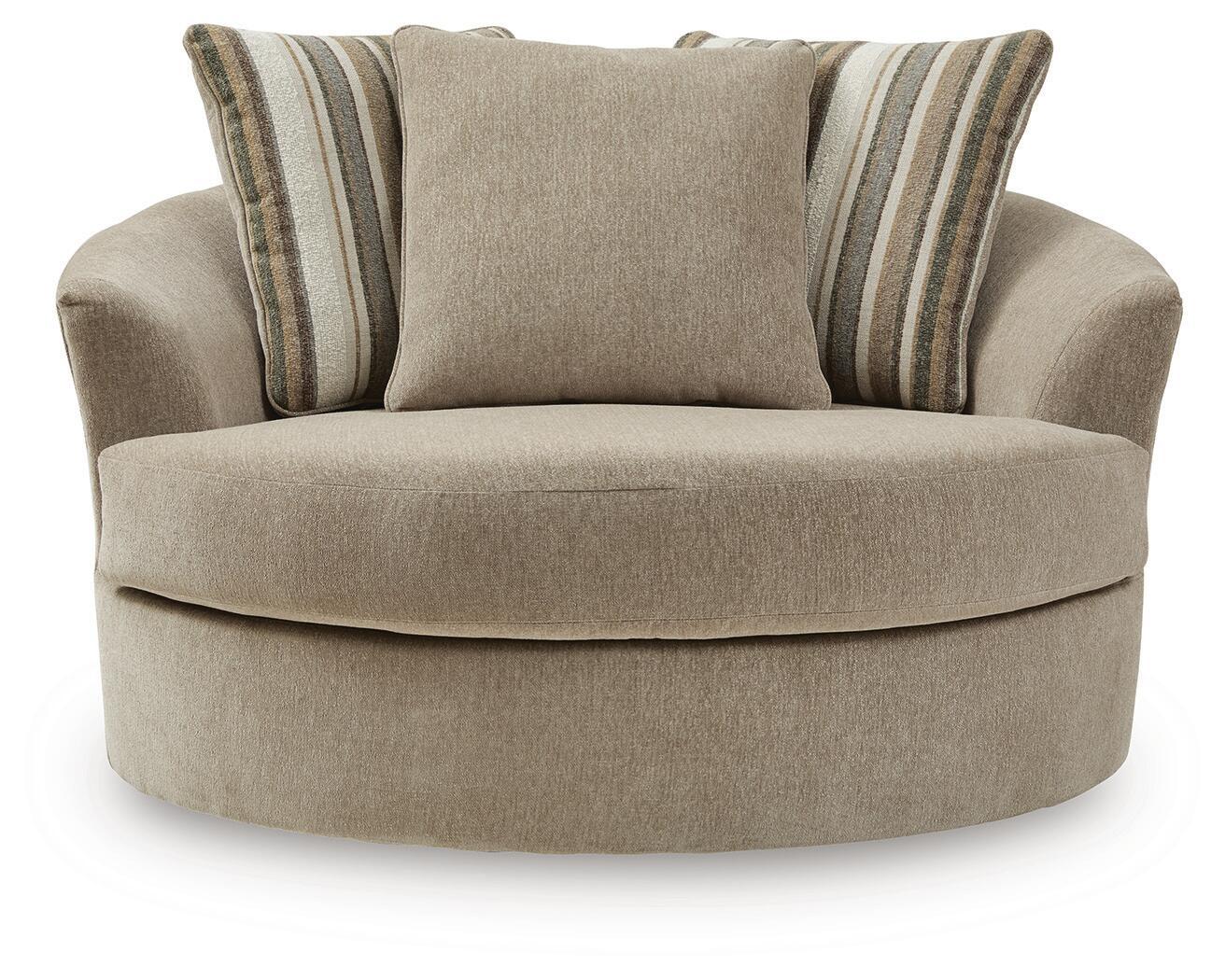 Ashley Furniture Linenhause - Oversized Swivel Accent Chair - Dune - Image 3