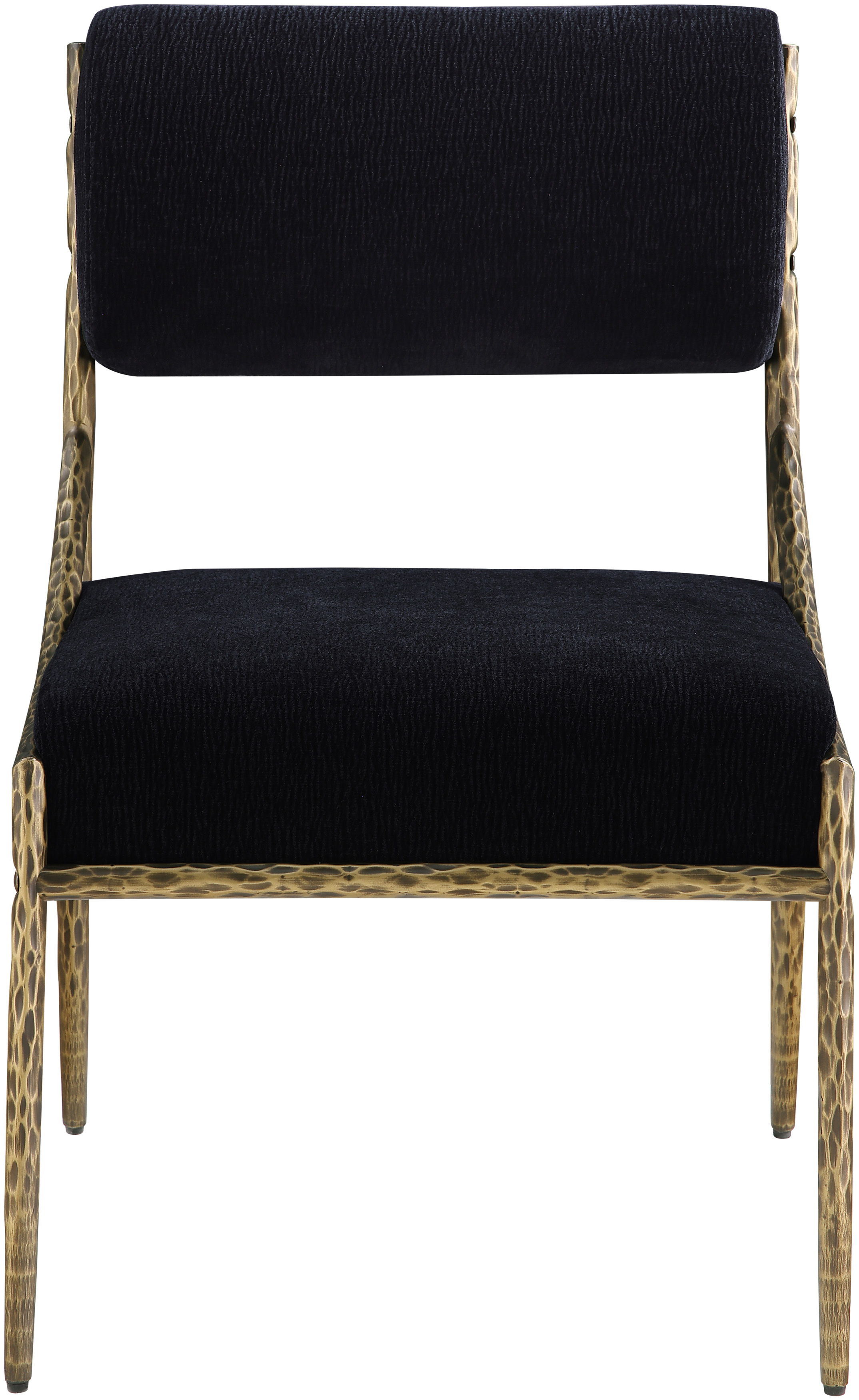 Bastille - Upholstered Dining Side Chair (Set of 2) - Black / Brass