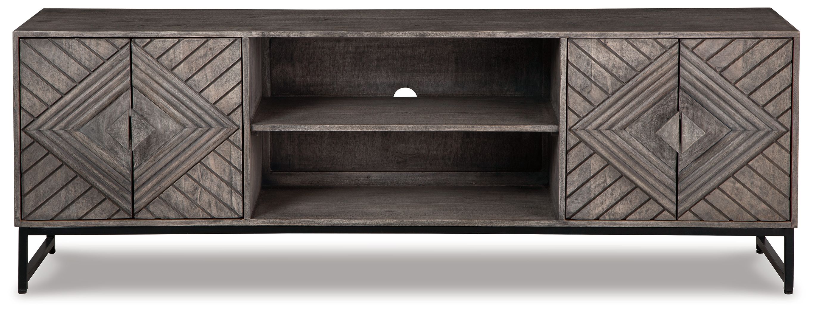 Ashley Furniture Treybrook - 2 Door Accent Cabinet - Distressed Gray - Image 4