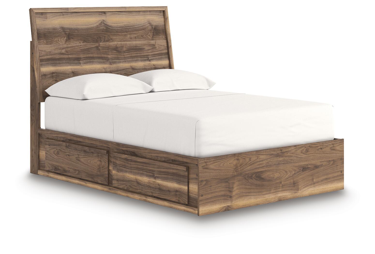 Chirason – Full Panel Bed With Storage – Brown