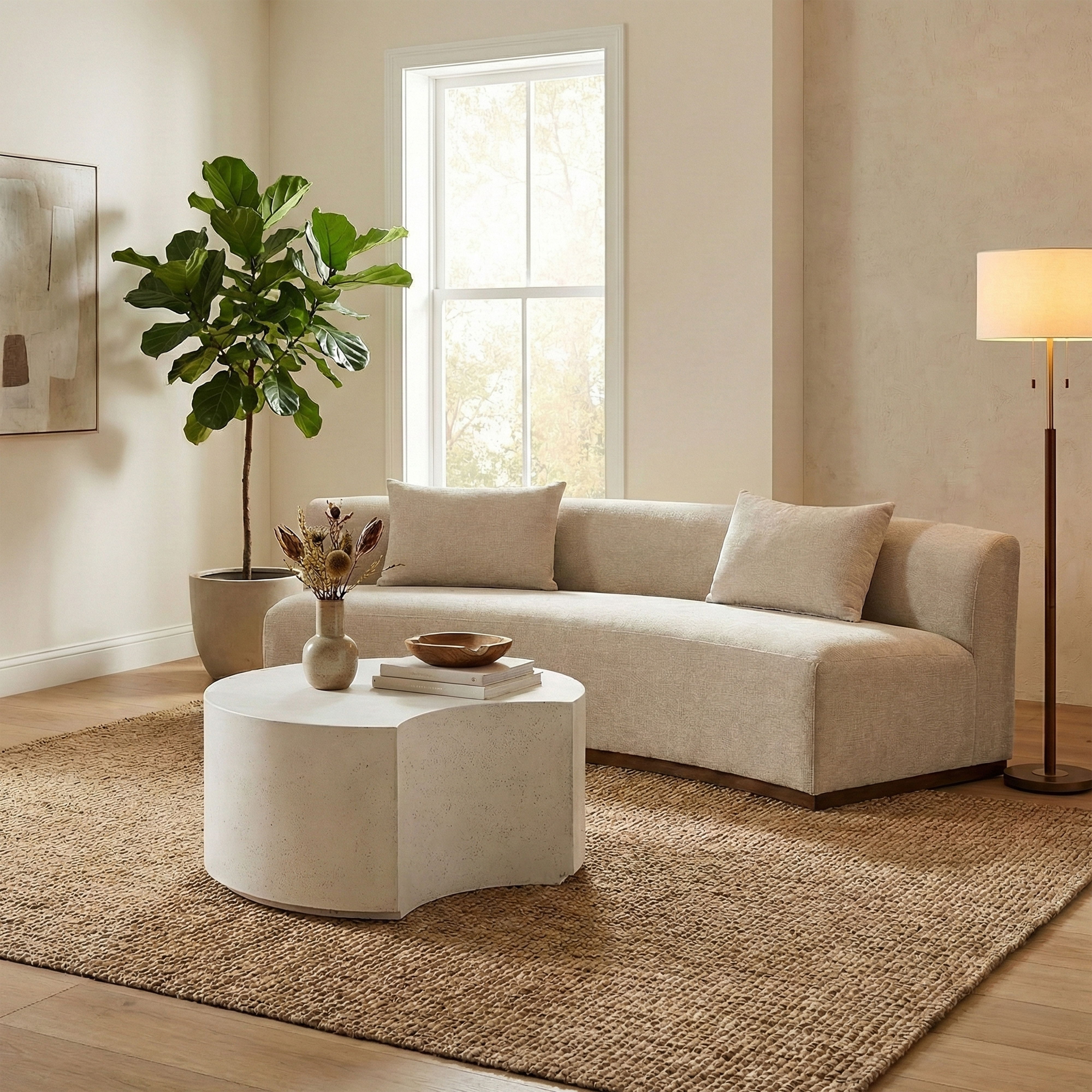 Imperia - Concrete Indoor/Outdoor Coffee Table - White