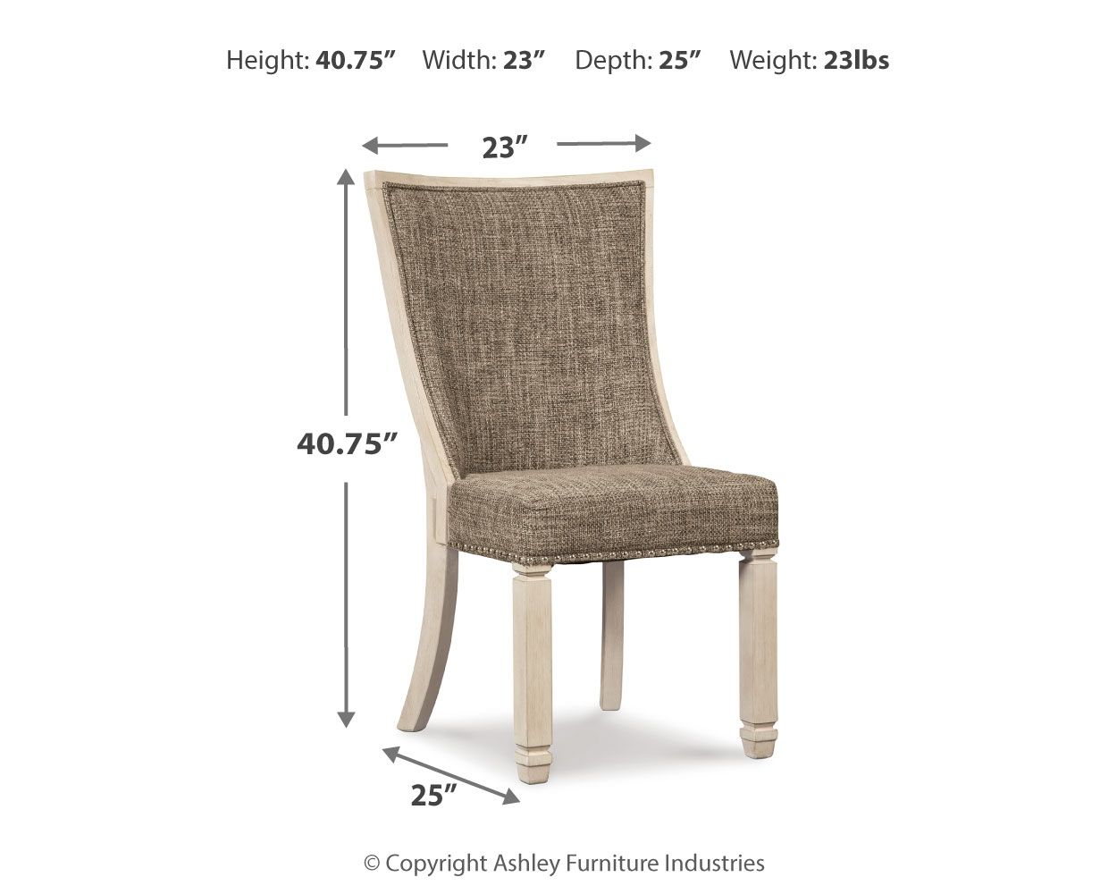 Ashley Furniture Bolanburg - 11 Pc. - Dining Table, 6 Side Chairs, 2 UPH Side Chairs, Server - Brown / Beige - Image 7