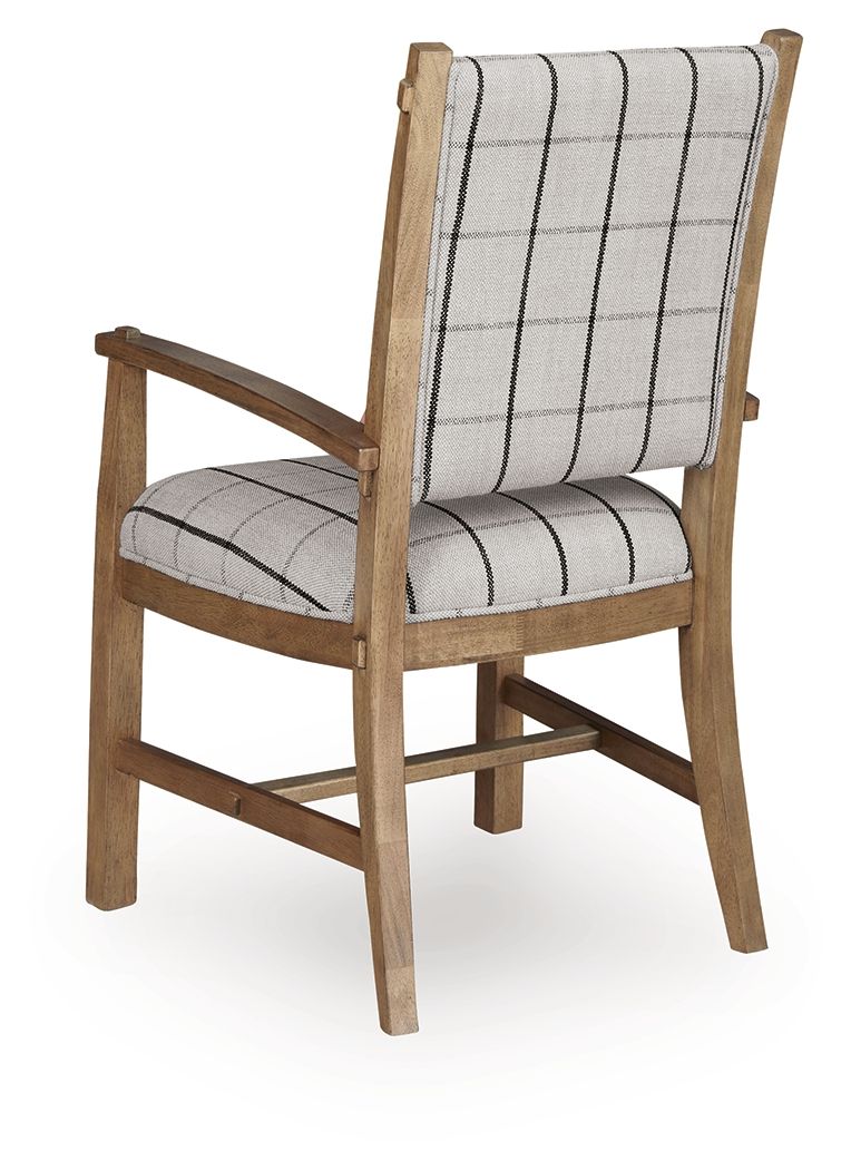 Ashley Furniture Ridgester - Dining Upholstered Arm Chair (Set of 2) - Light Brown - Image 6