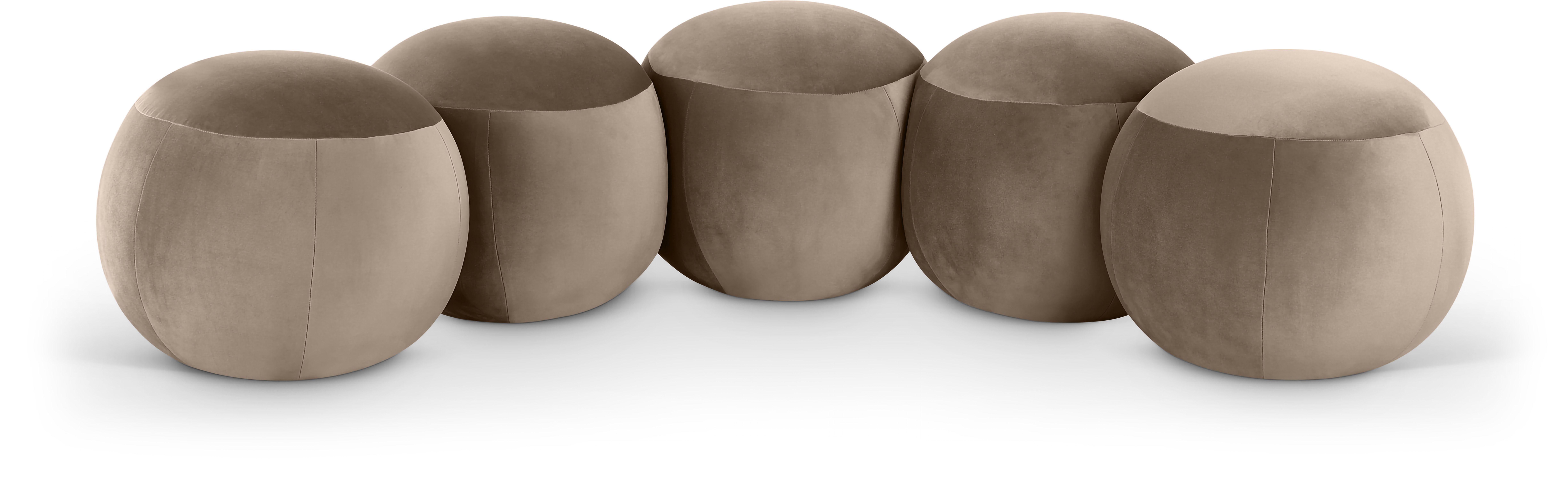 Apollo - 74.5" Velvet Bench - Taupe