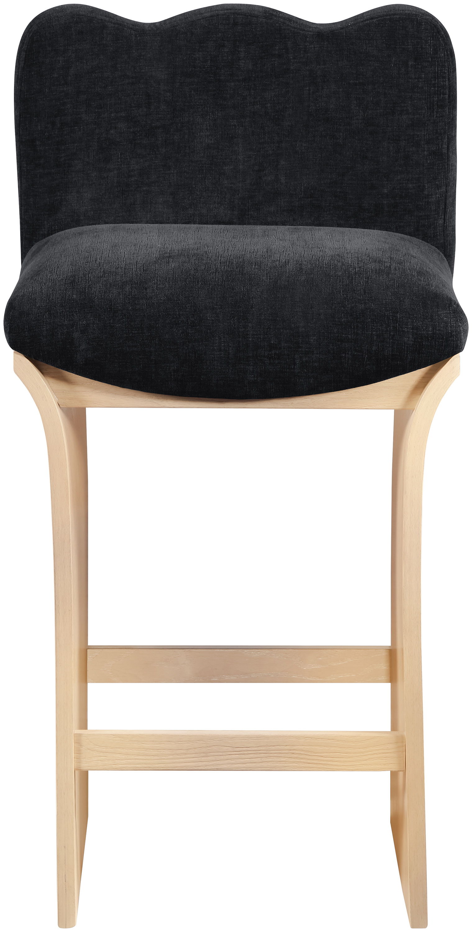 Shaw - Chenille Fabric Counter Stool - Black