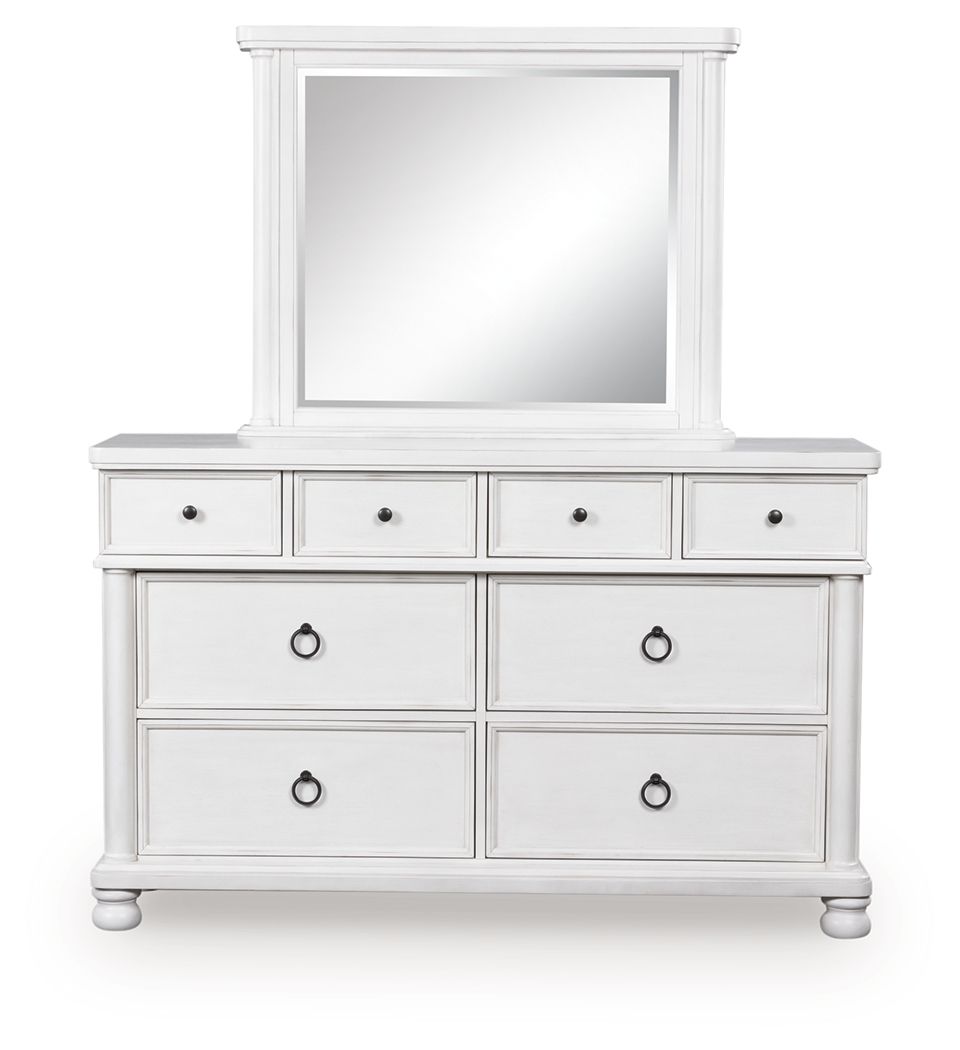 Ashley Furniture Rowlenstown - Dresser And Mirror - Antique White - Image 5