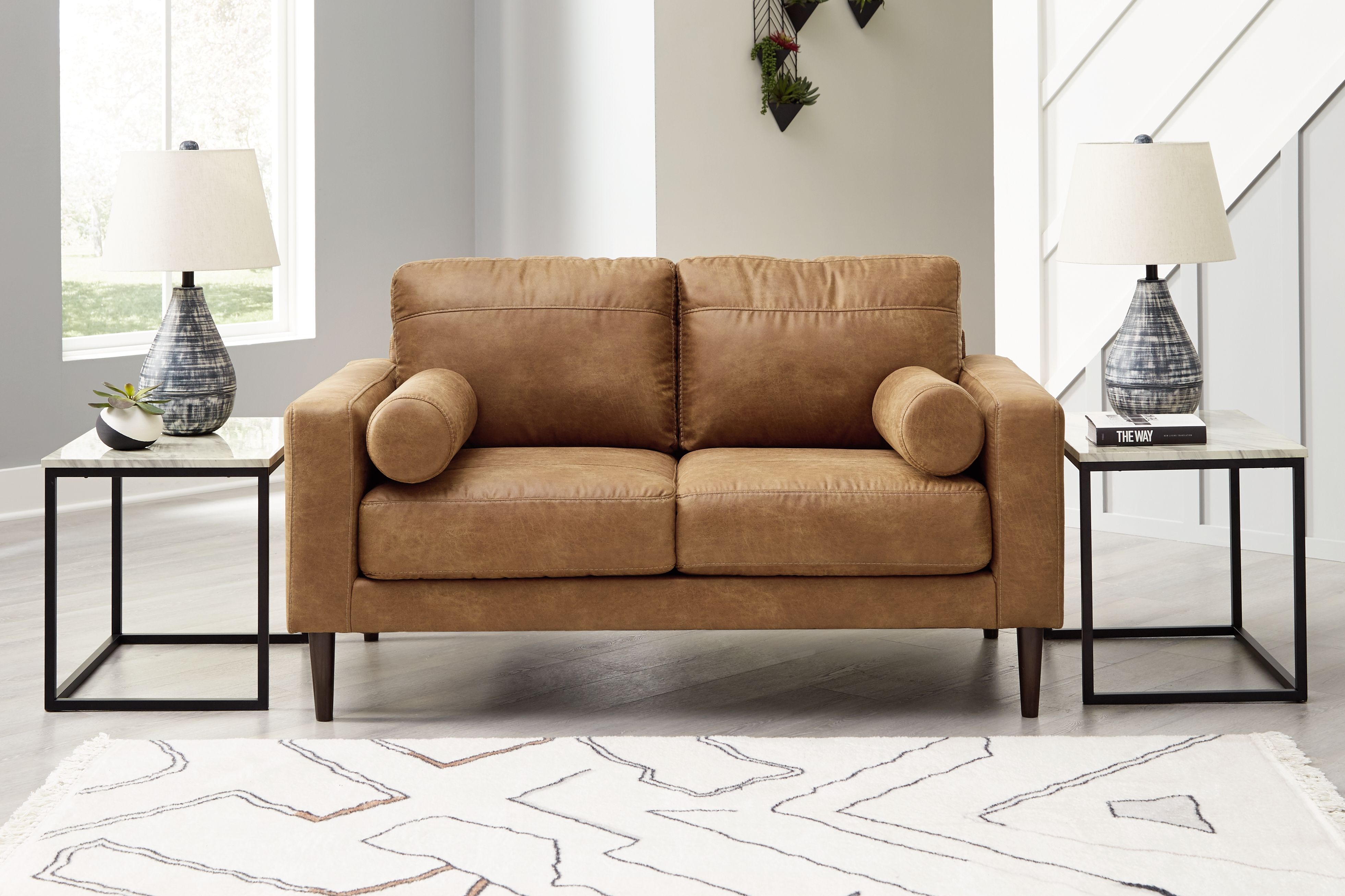 Ashley Furniture Telora - 2 Pc. - Sofa, Loveseat - Caramel - Image 6