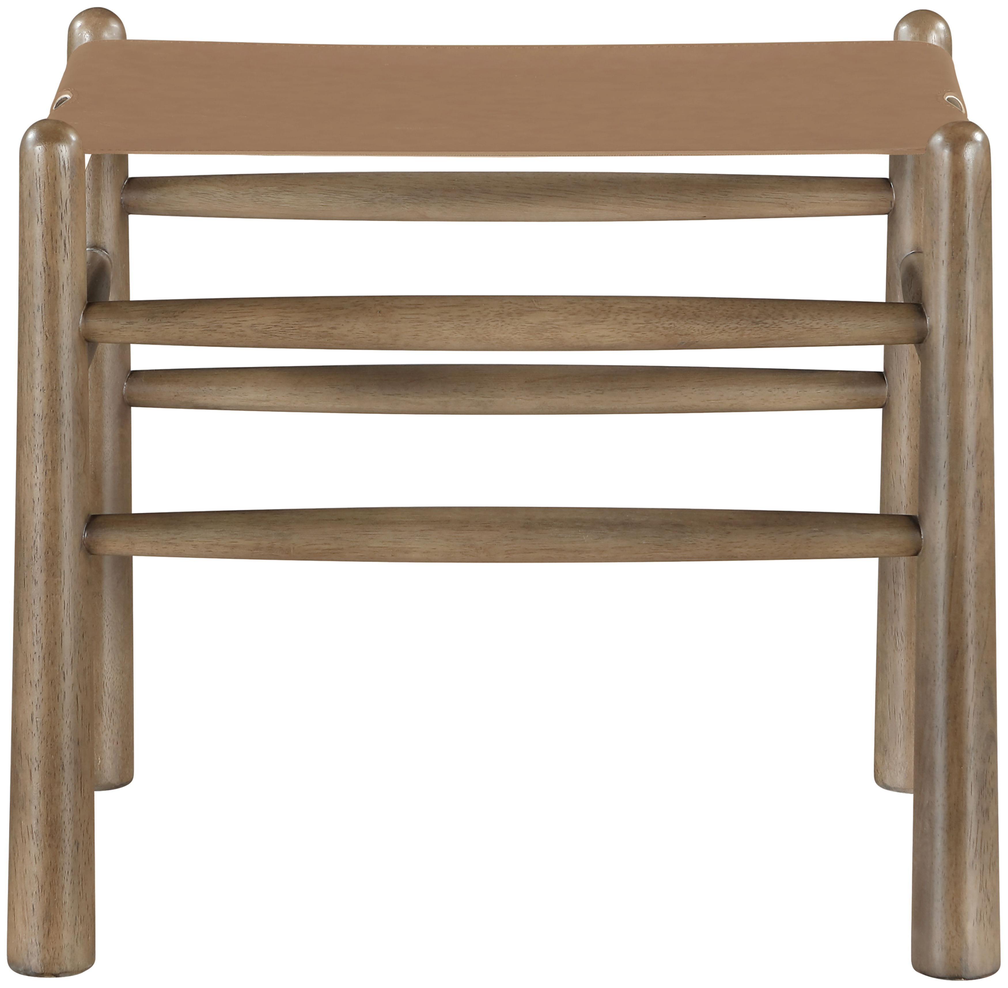 Santos - Upholstered Bench Vegan Leather - Brown