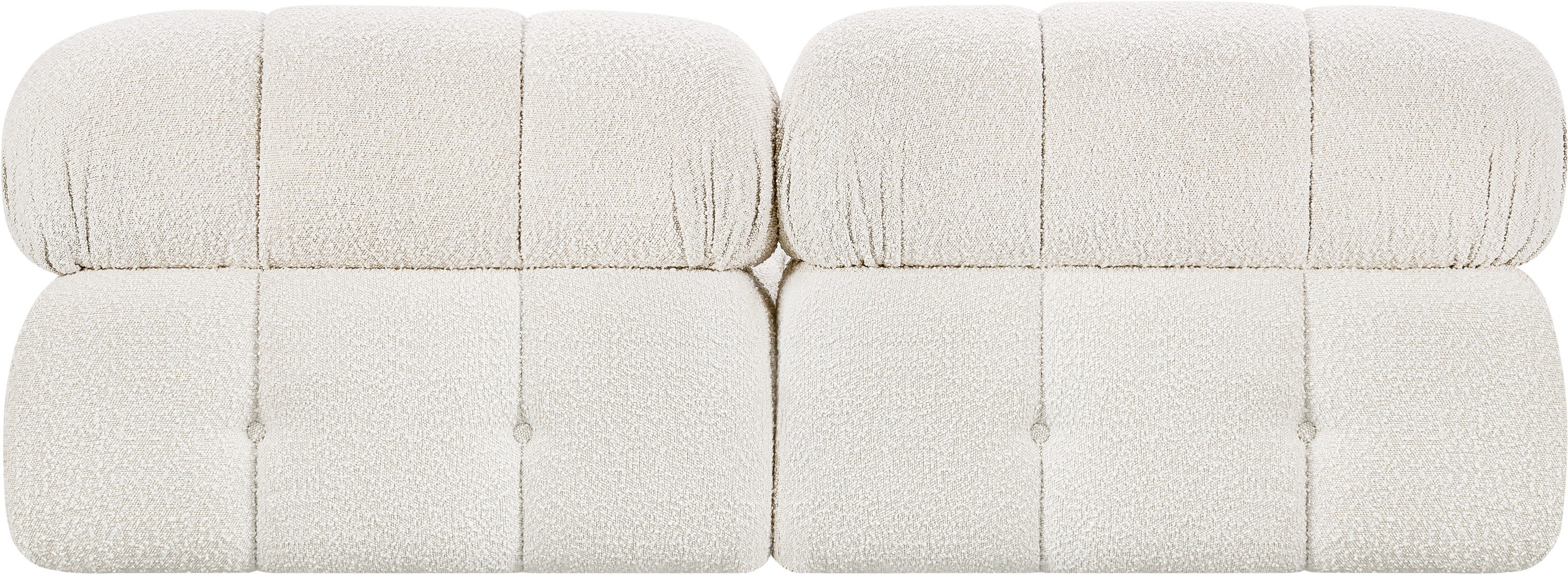 Ames - 2 Piece Modular Armless Sofa - Cream