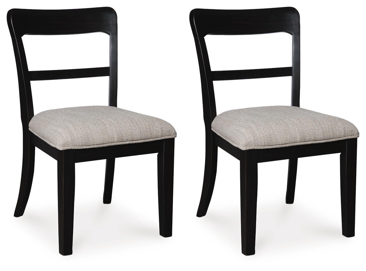 Greddinton – Upholstered Dining Side Chair (Set of 2) – Black