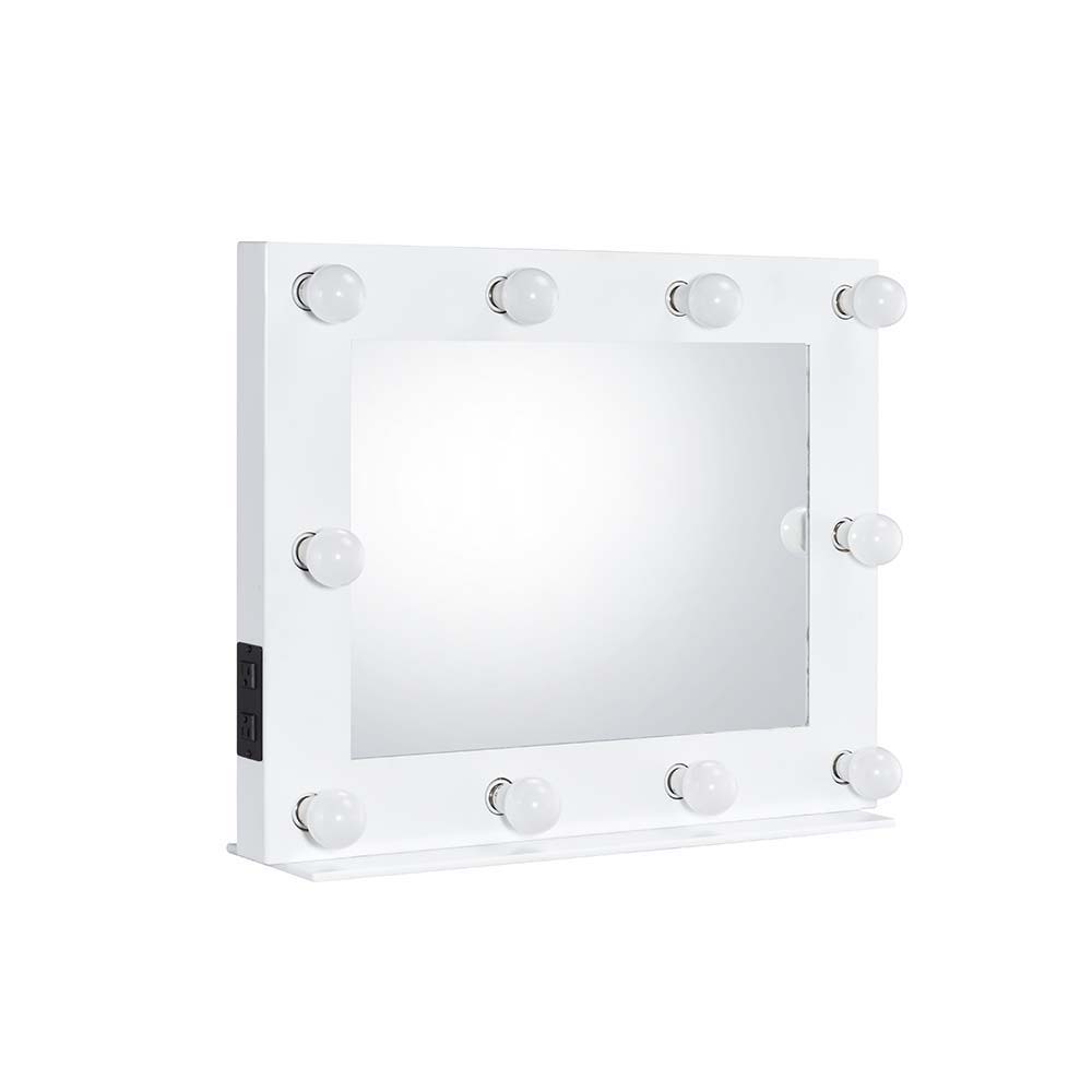 Avery - Accent Mirror - White, white