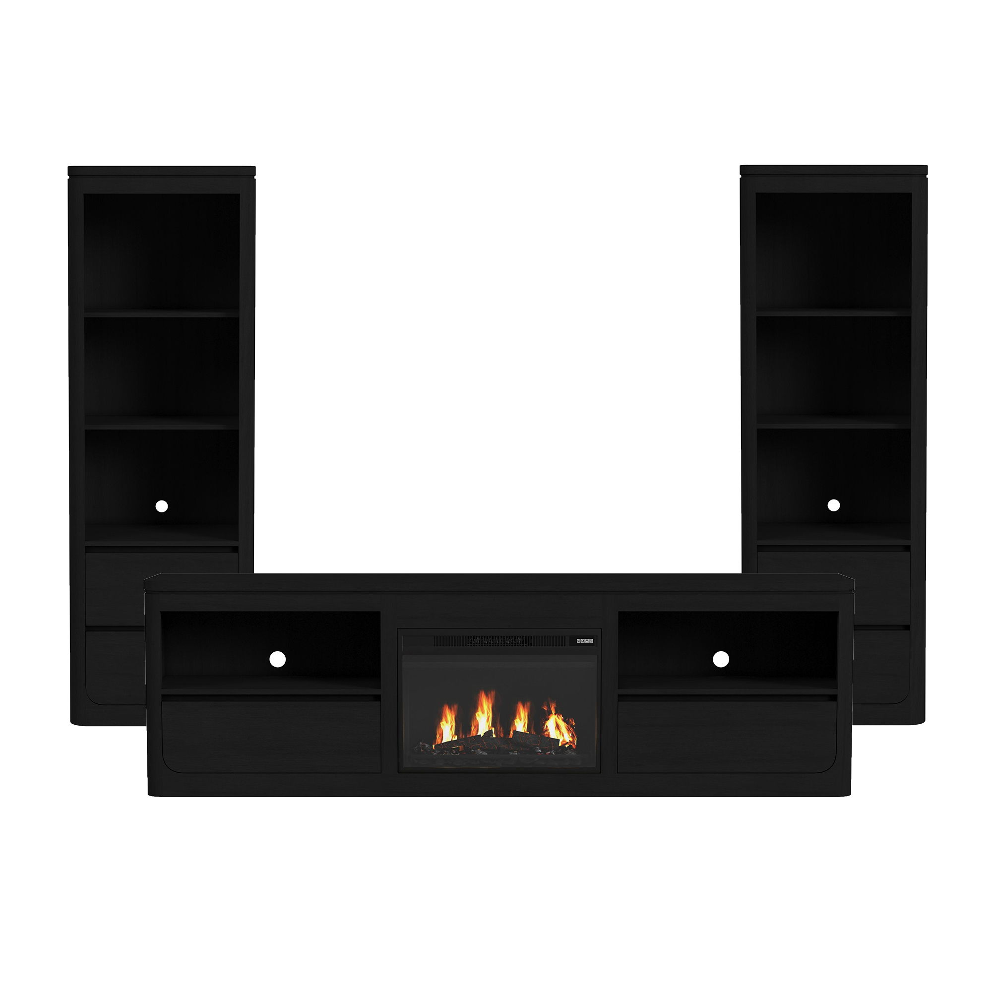 4 Pc · Entertainment Unit With 82" TV Console