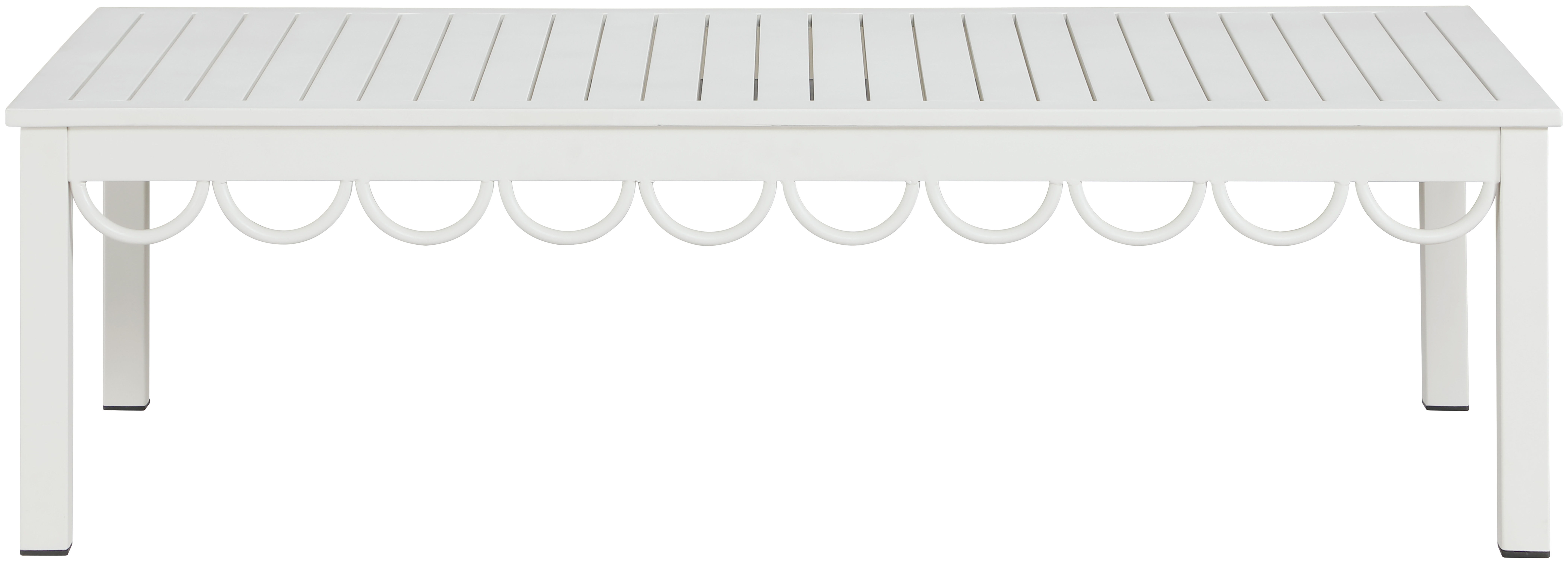 Portofino - Aluminum Outdoor Patio Coffee Table - White