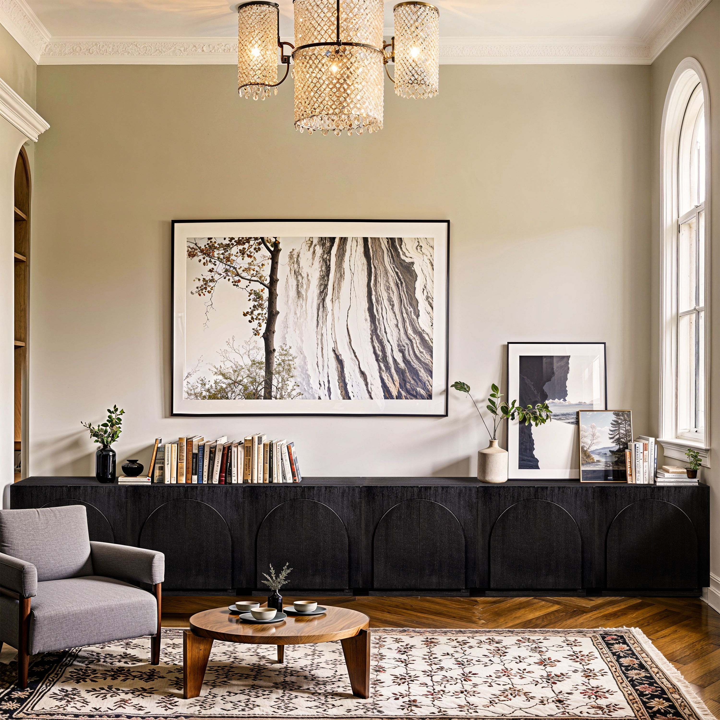 Navona - 6 Piece Sideboard / Buffet - Black
