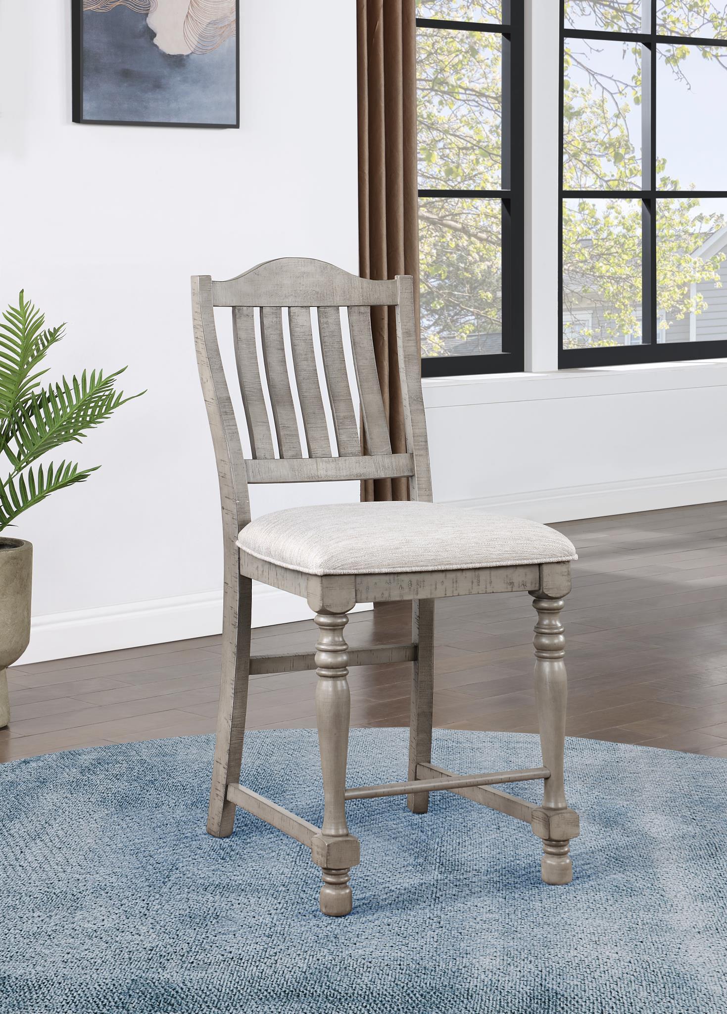 D114 - 5 Piece Dining Room Set (Dining Table, 4 Side Chairs) - Gray