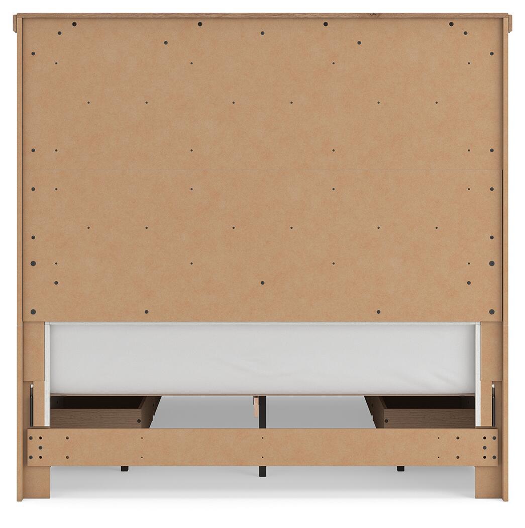 Ashley Furniture Savonport - Queen Panel Storage Bed With Storage Footboard And 2 Under Bed Storage Units - White / Brown - Image 9