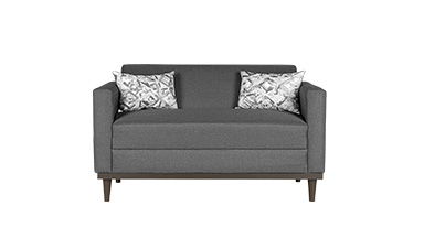 Aiden - Loveseat With 2 Pillows - Silver Gray