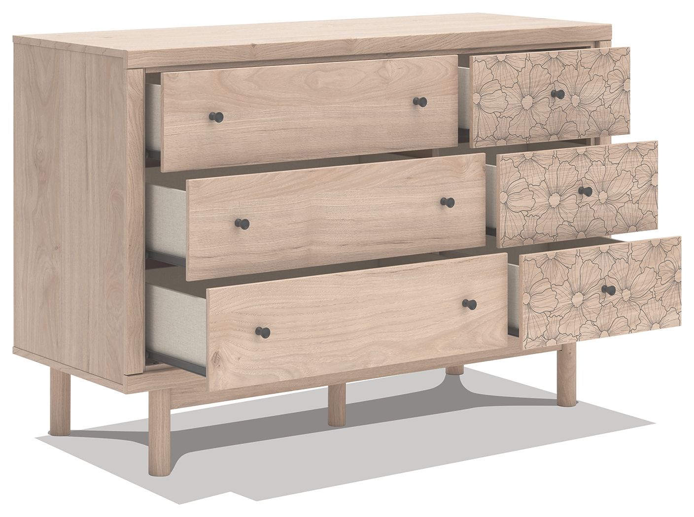 Ashley Furniture Arloster - Six Drawer Dresser - Tan - Image 4