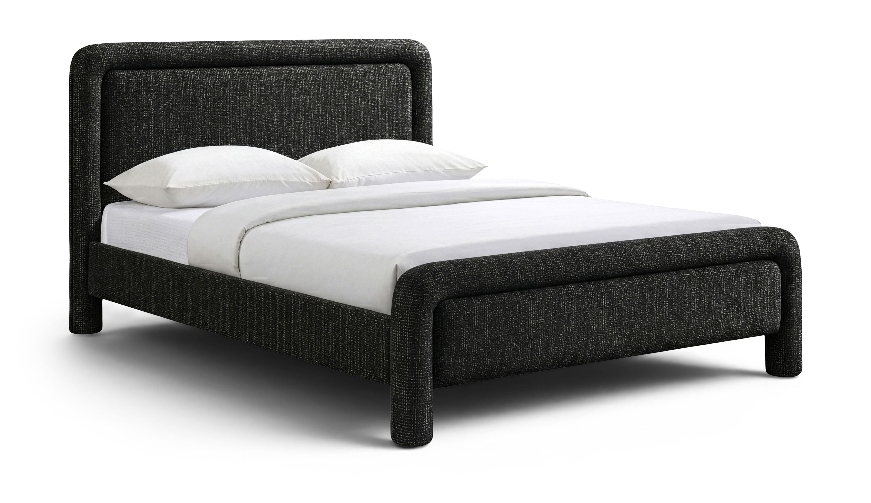 Baylor - Fabric With Interwoven Chenille Upholstered King Bed - Black