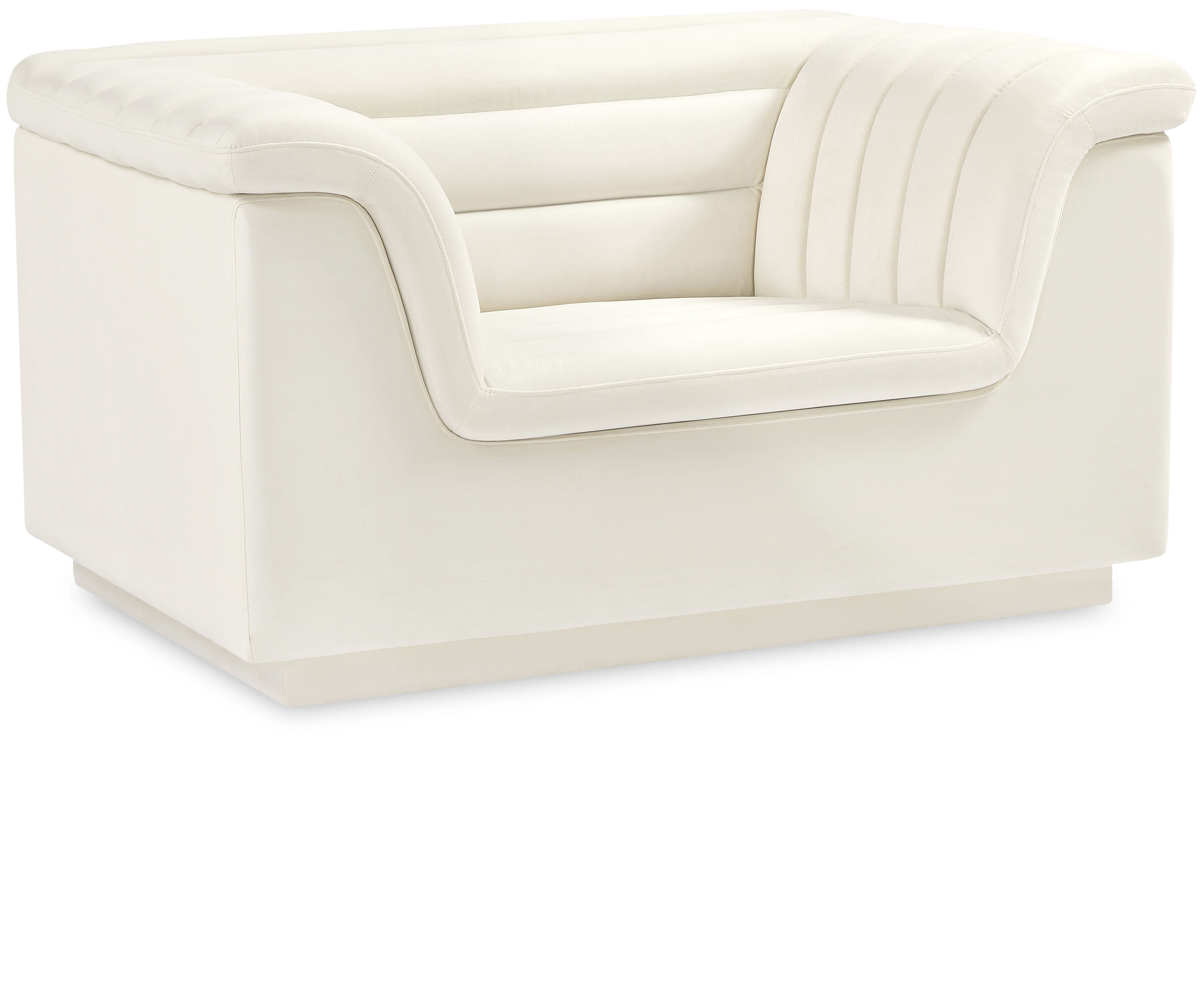 Cascade - Velvet Chair - Cream