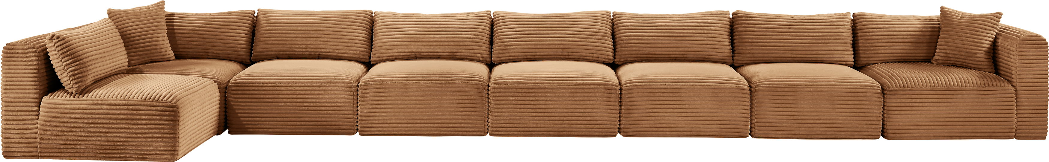 Shaggy - 8 Piece Modular Sectional - Saddle