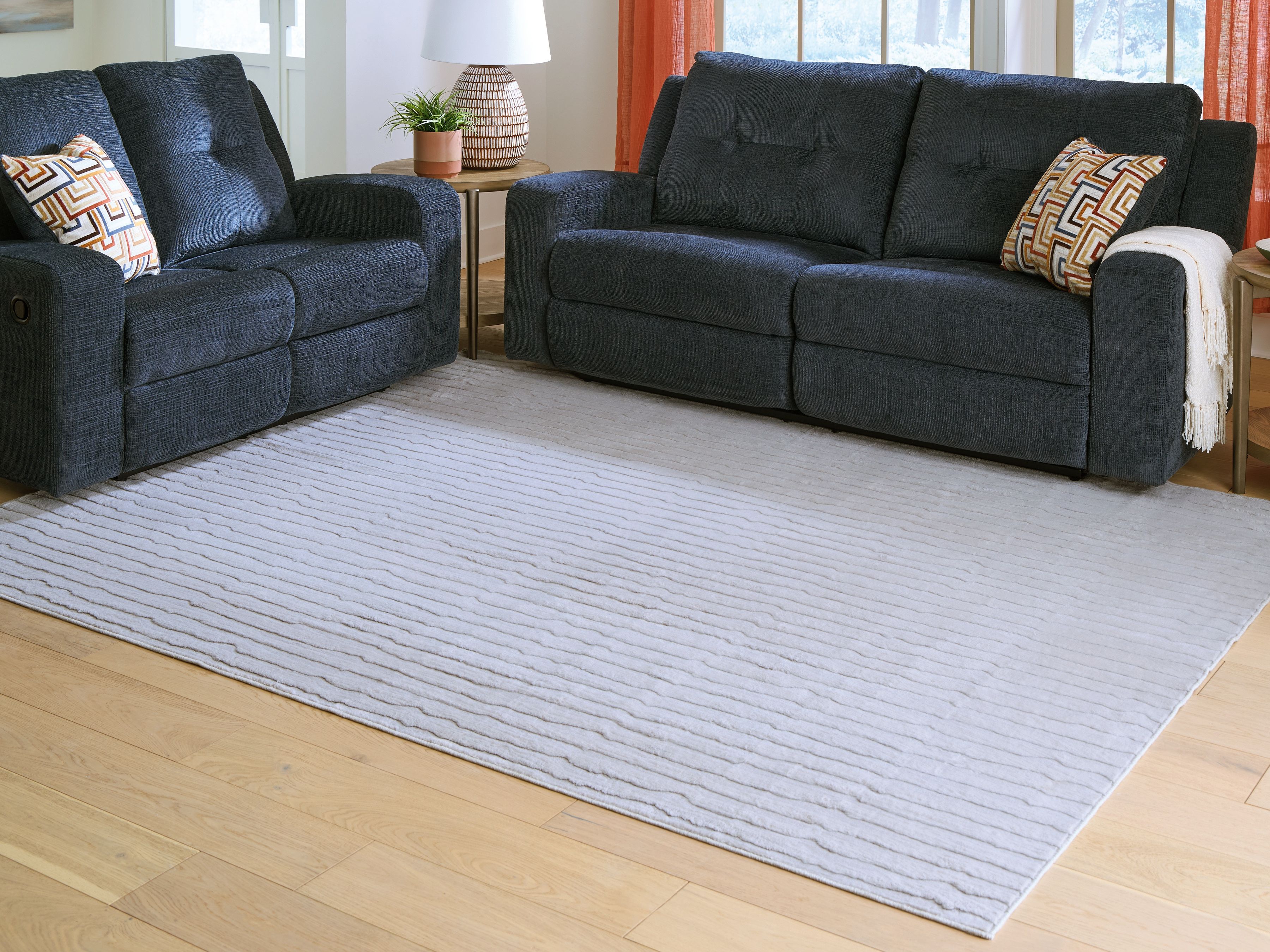 Ashley Furniture Worthley - 8' x 10' Washable Rug - Gray - Image 4