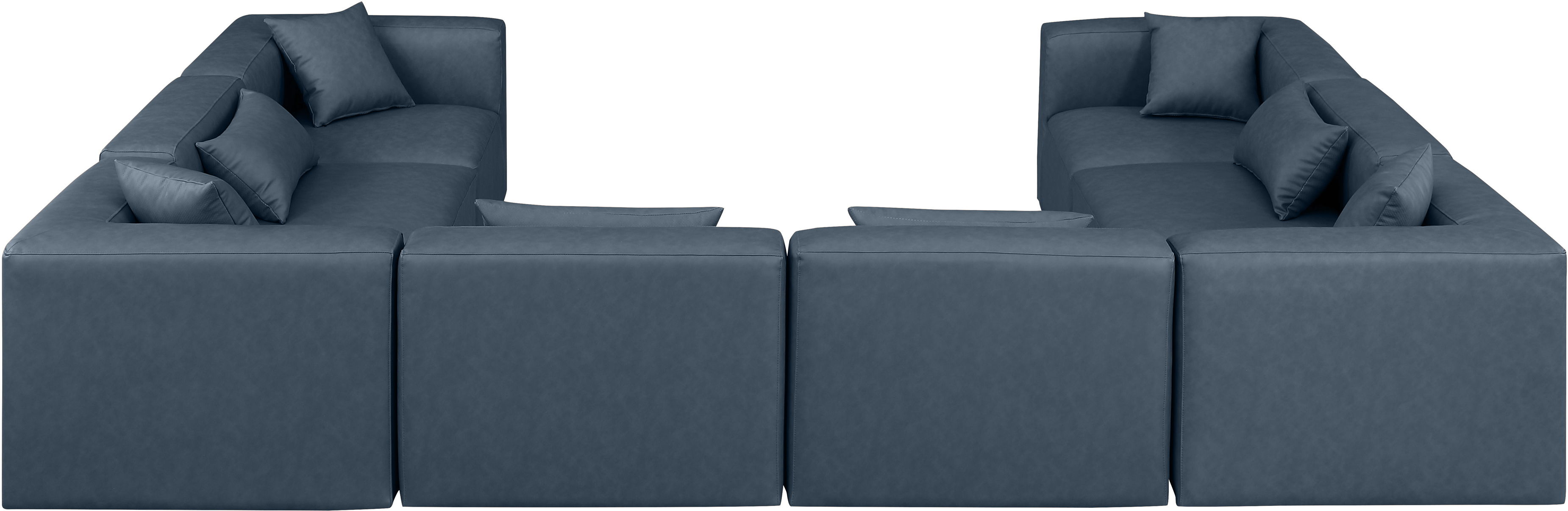 Cube - 8 Piece Modular Sectional - Navy Blue