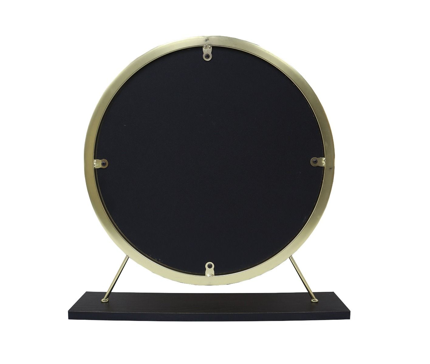 Adao - Vanity Mirror & Stool - Faux Fur, Mirror, Black & Brass, black, view 5