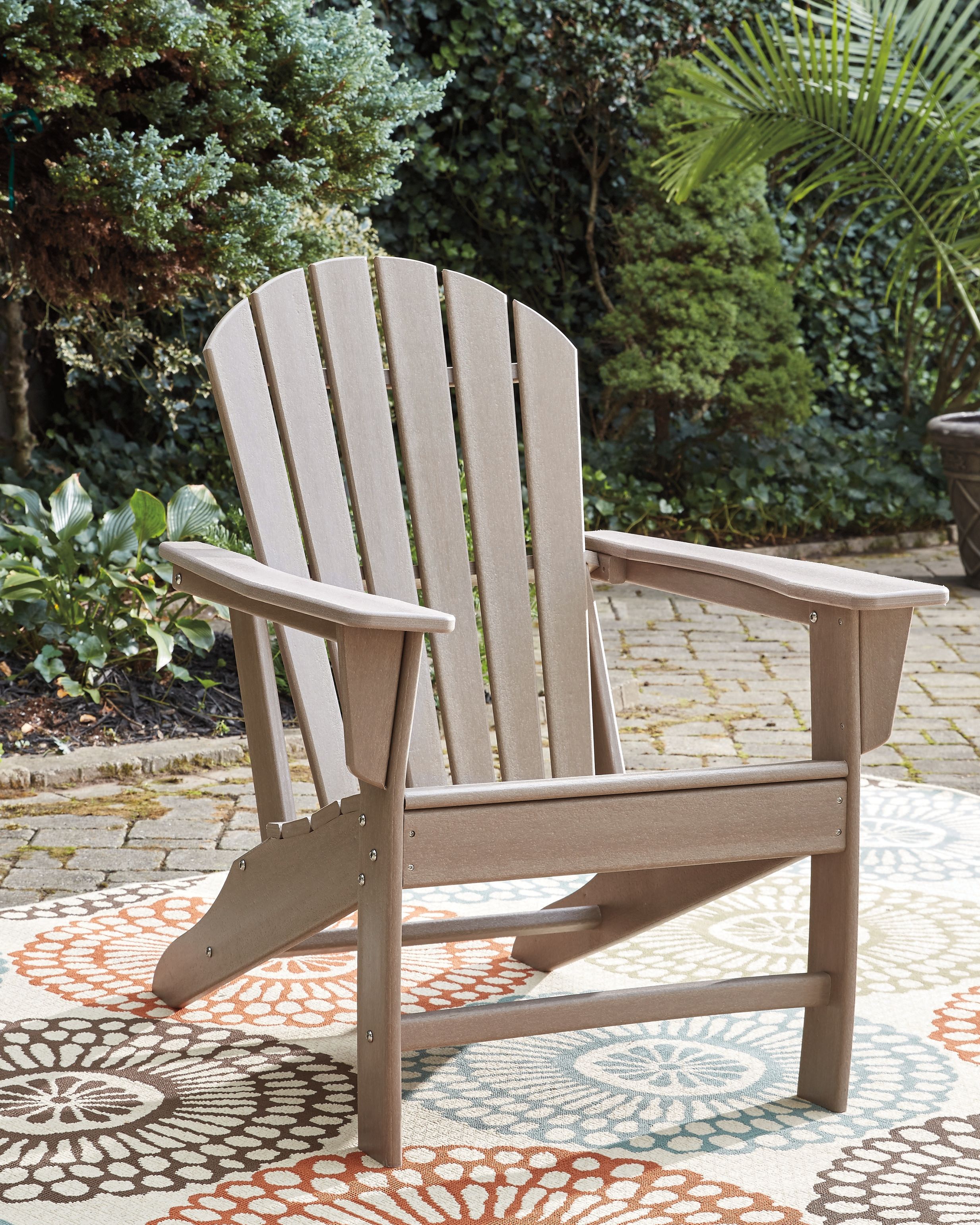 Ashley Furniture Sundown Treasure - 2 Pc. - Adirondack Chair And Ottoman - Driftwood - Image 2