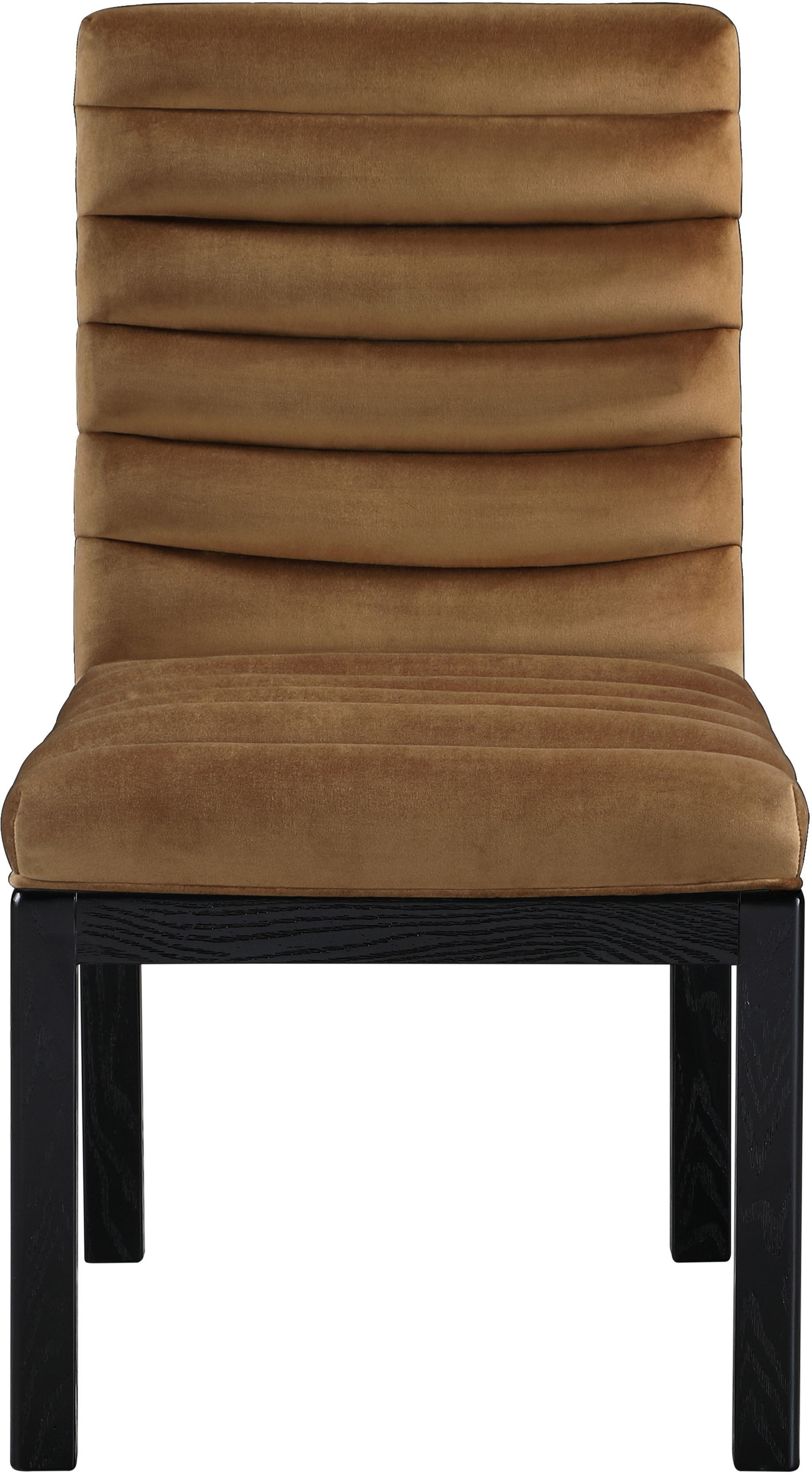 Evelyn - Dining Chair With Black Legs - Saddle