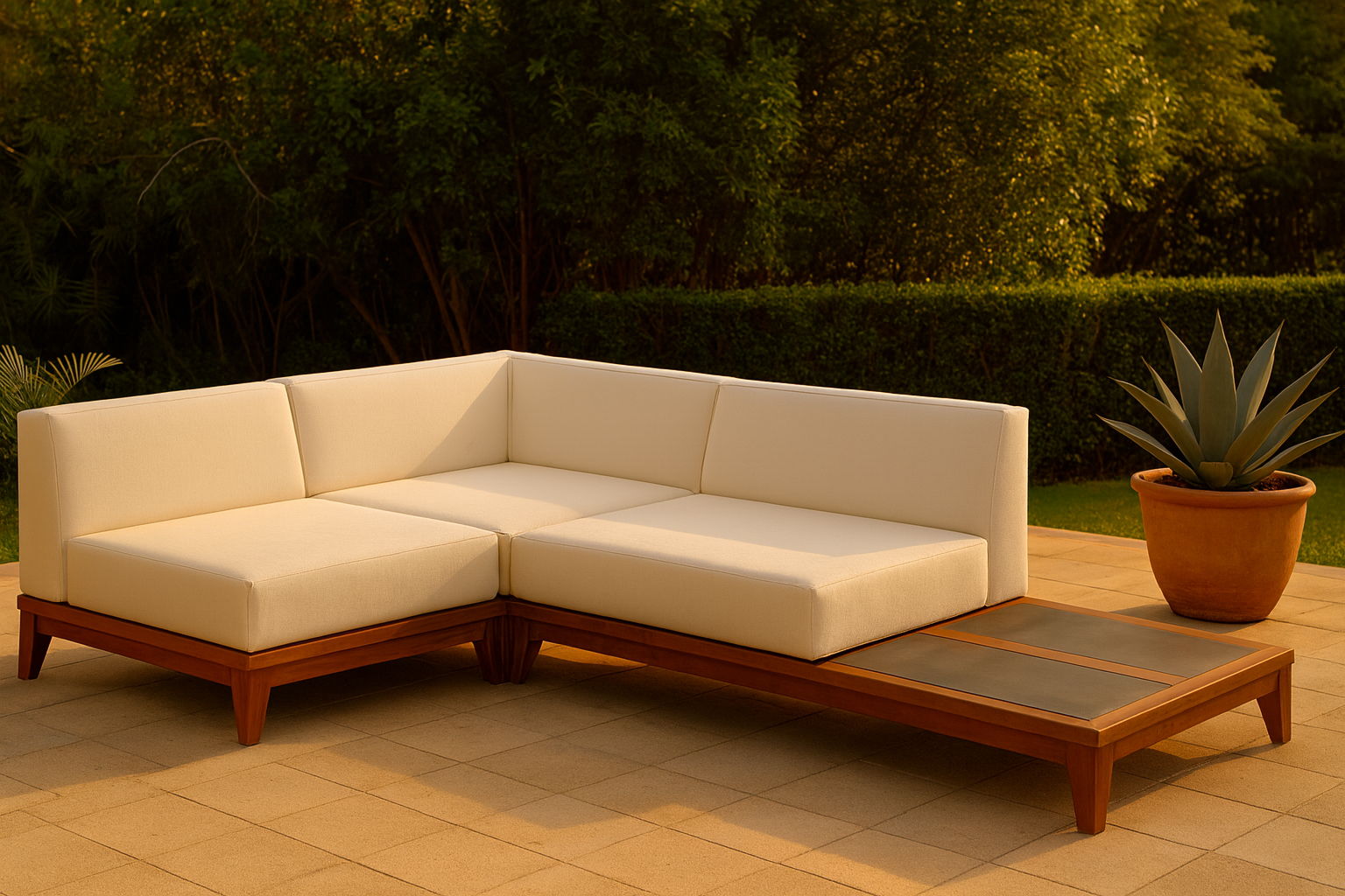 Rio - 3 Piece Modular Corner Sectional - Off White