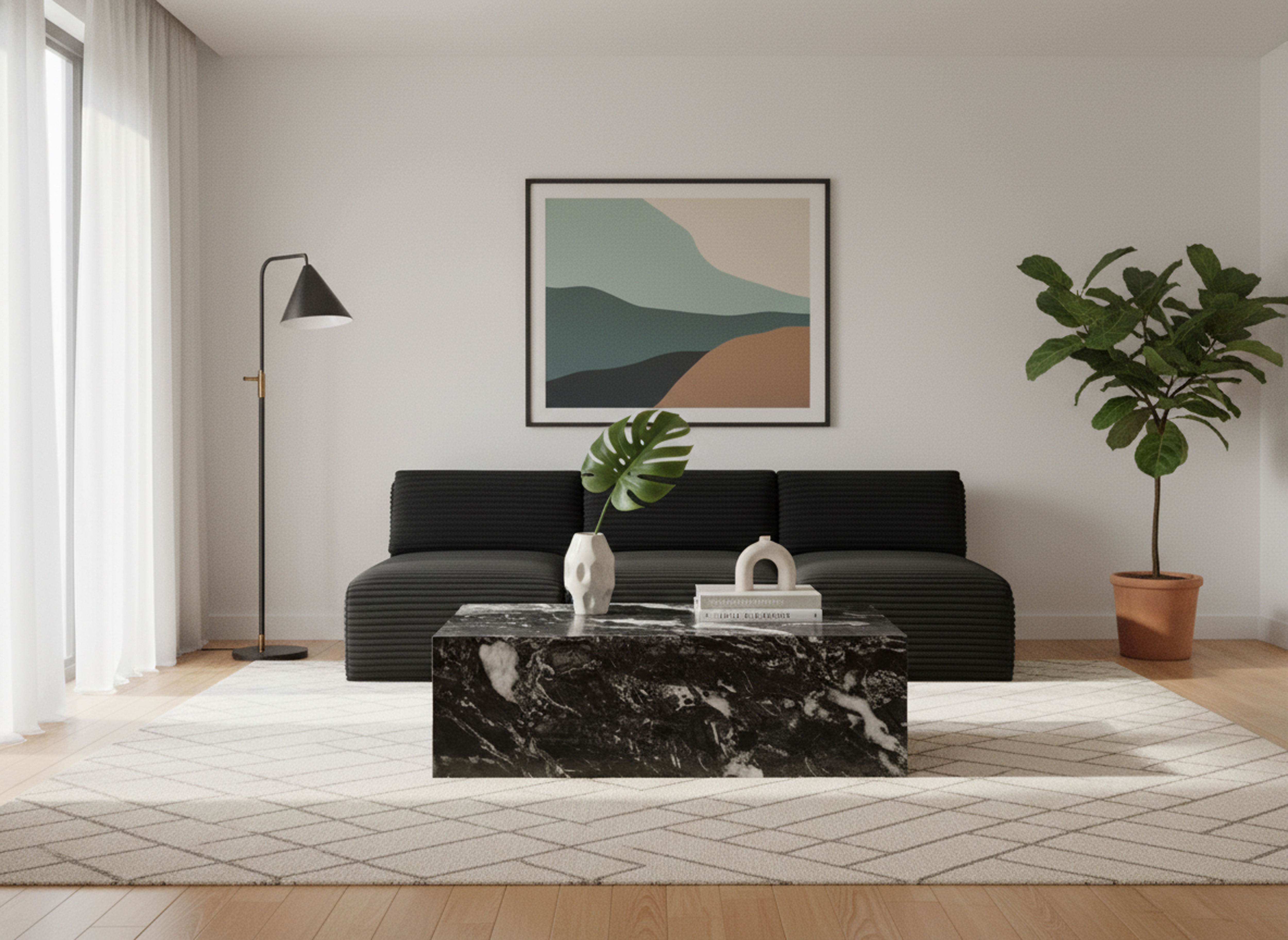 Bolzano - Marble Coffee Table - Black