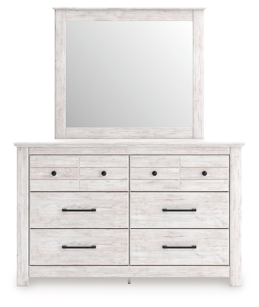 Ashley Furniture Makidern - Dresser And Mirror - Whitewash - Image 5