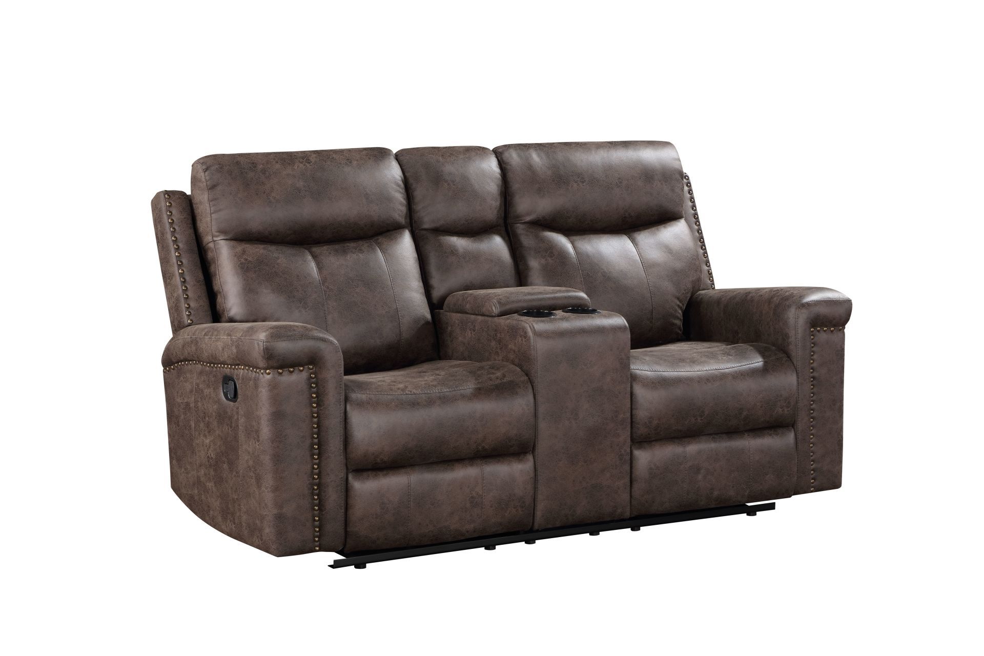 Console Loveseat With Dual Recliners
