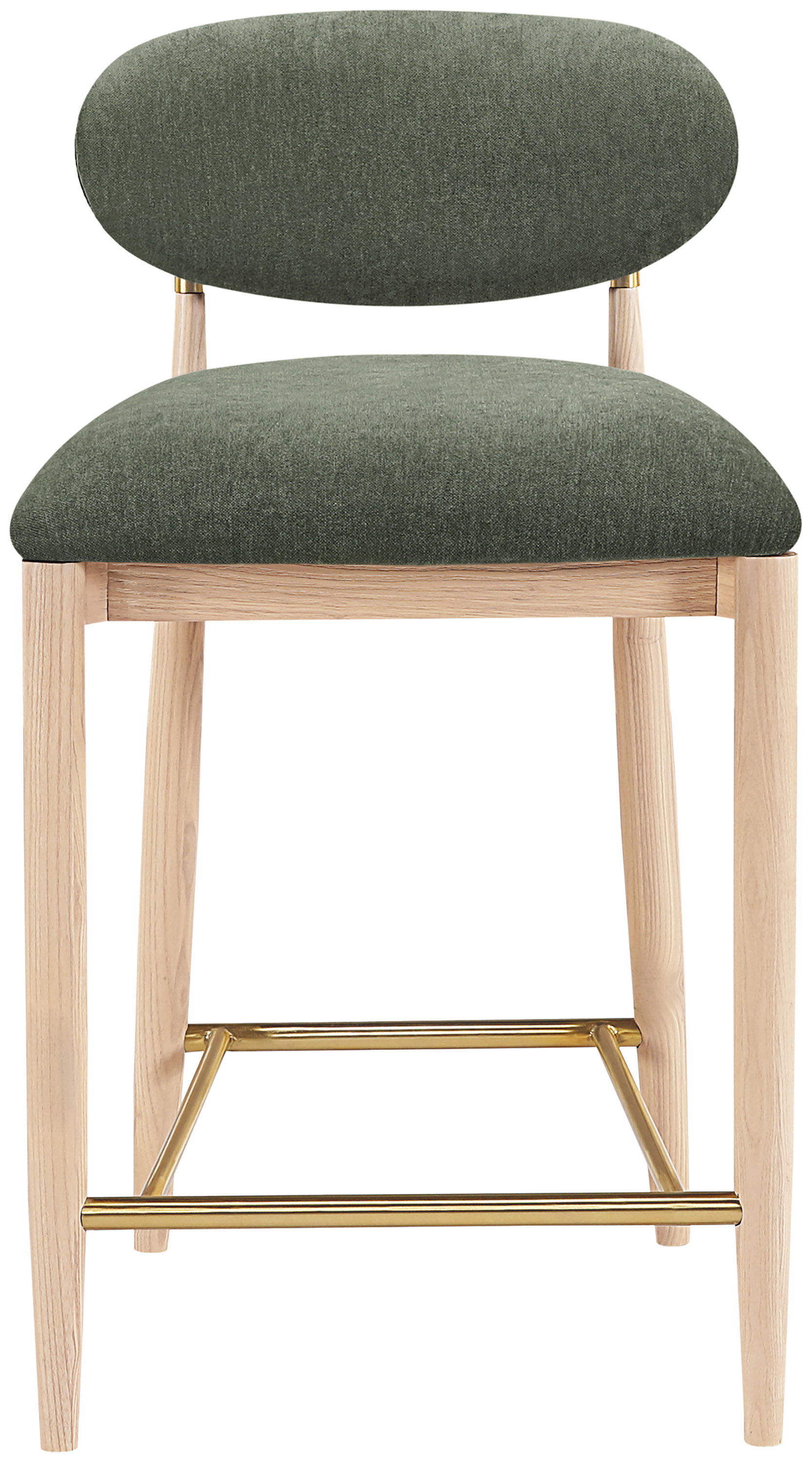 Riccio - Performance Fabric Upholstered Stool - Olive