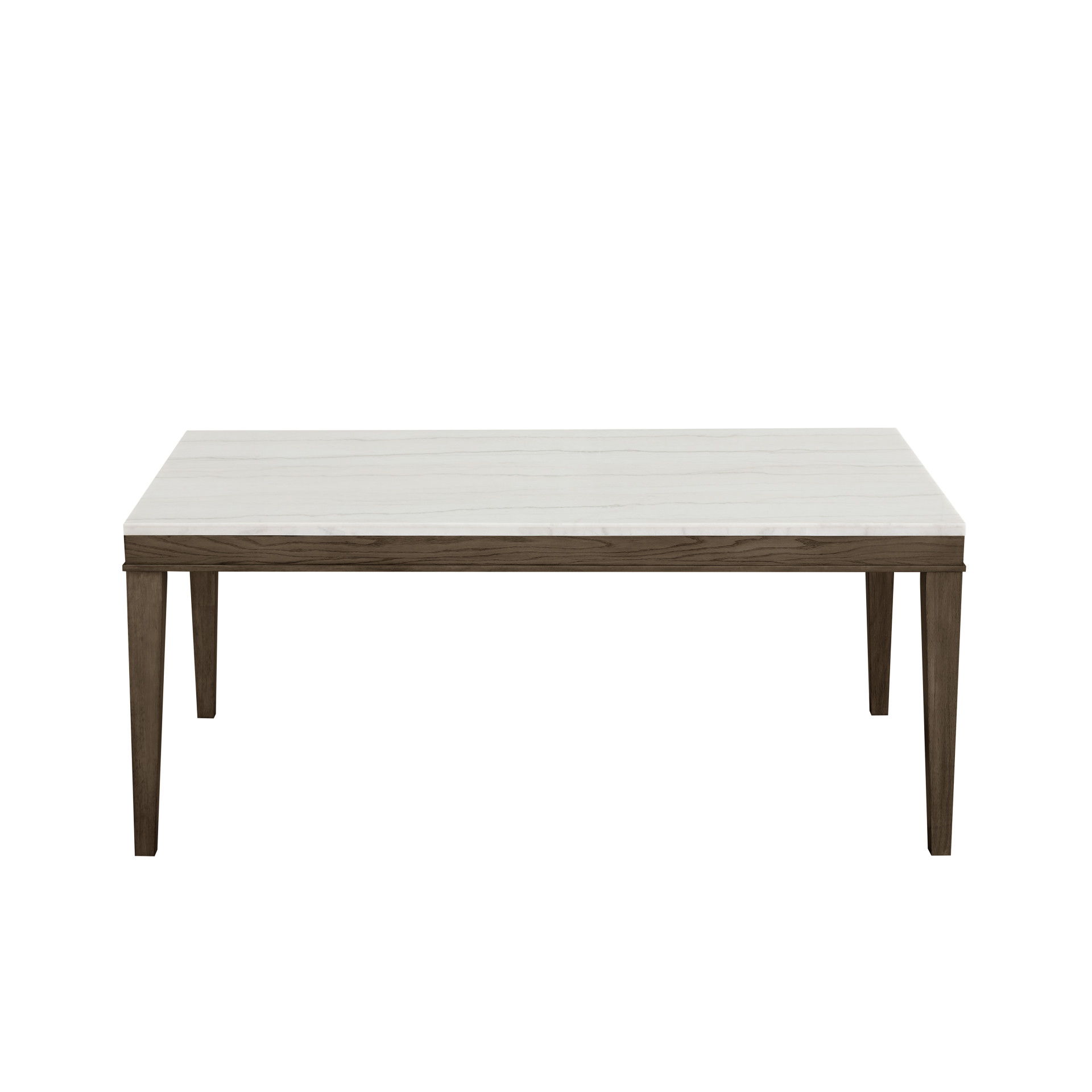 Essence - 70" Rectangle Dining Table With Marble Top - Brown, dark brown, view 2